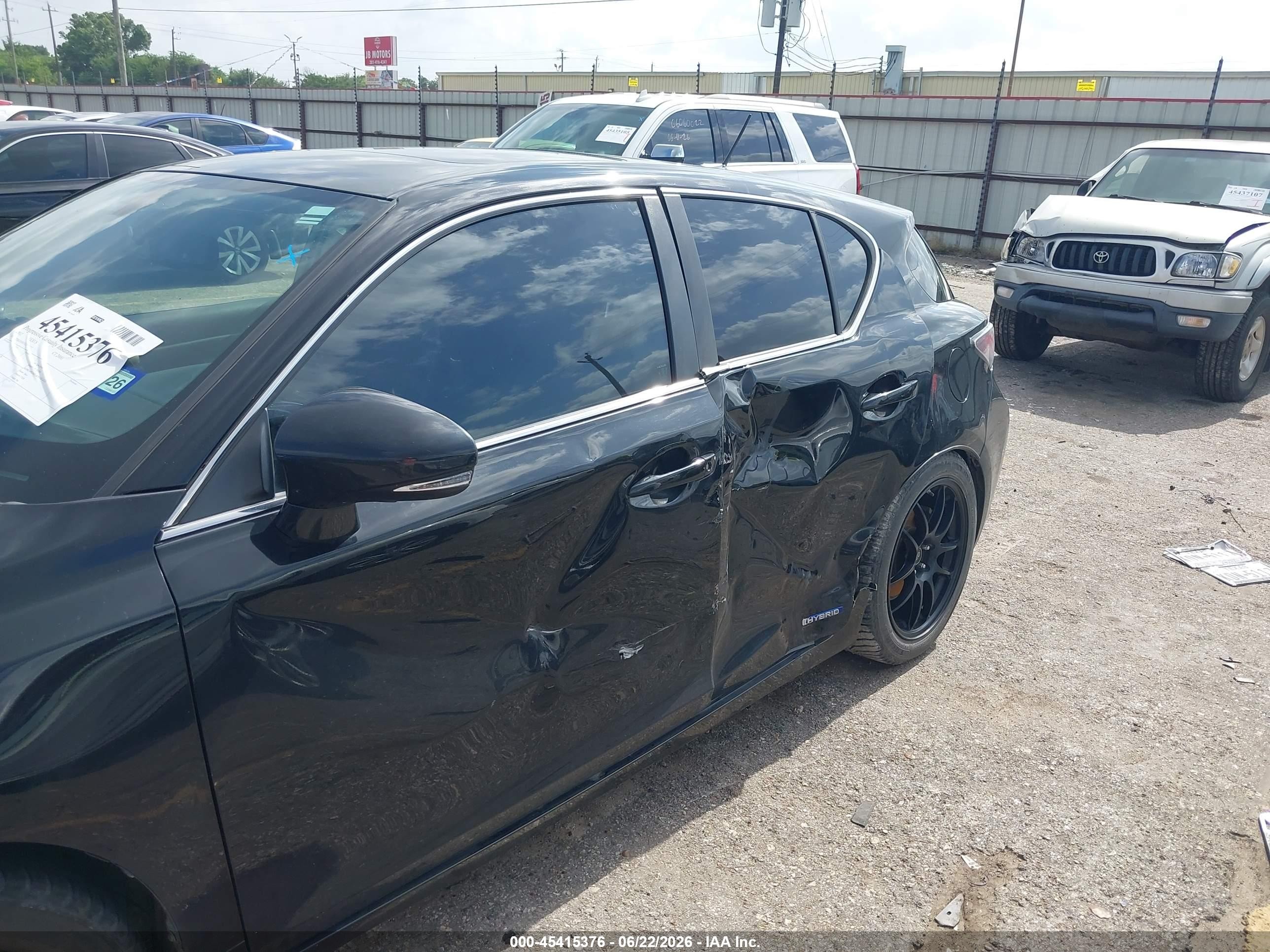 2012 Lexus Ct 200h Premium Black vin: JTHKD5BH5C2099127