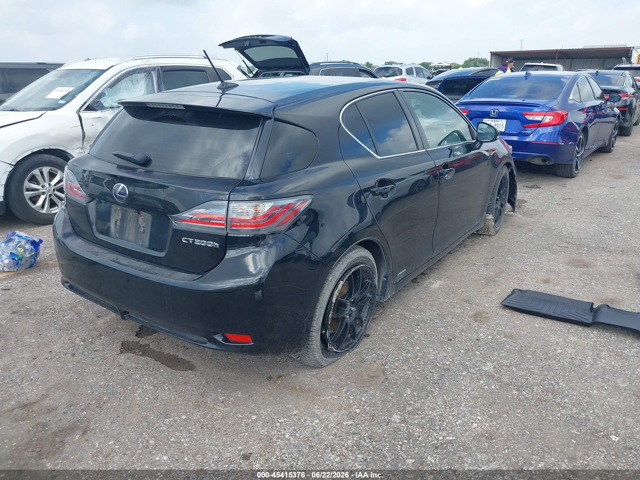 2012 Lexus Ct 200h Premium Black vin: JTHKD5BH5C2099127