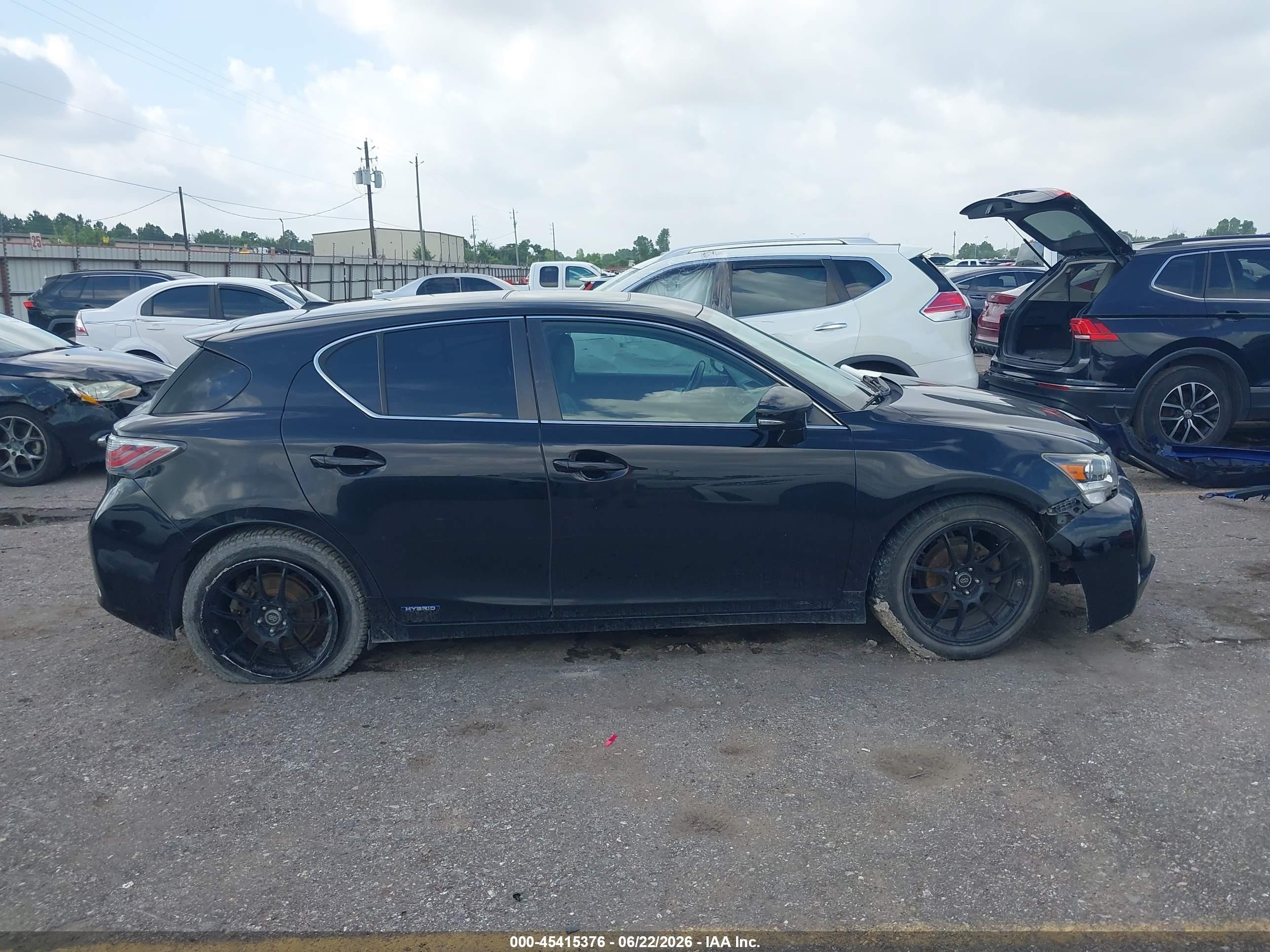 2012 Lexus Ct 200h Premium Black vin: JTHKD5BH5C2099127