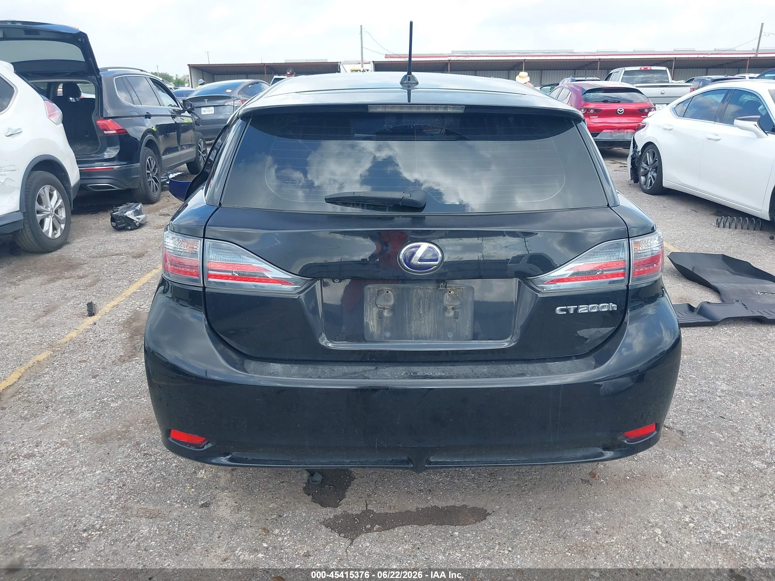 2012 Lexus Ct 200h Premium Black vin: JTHKD5BH5C2099127