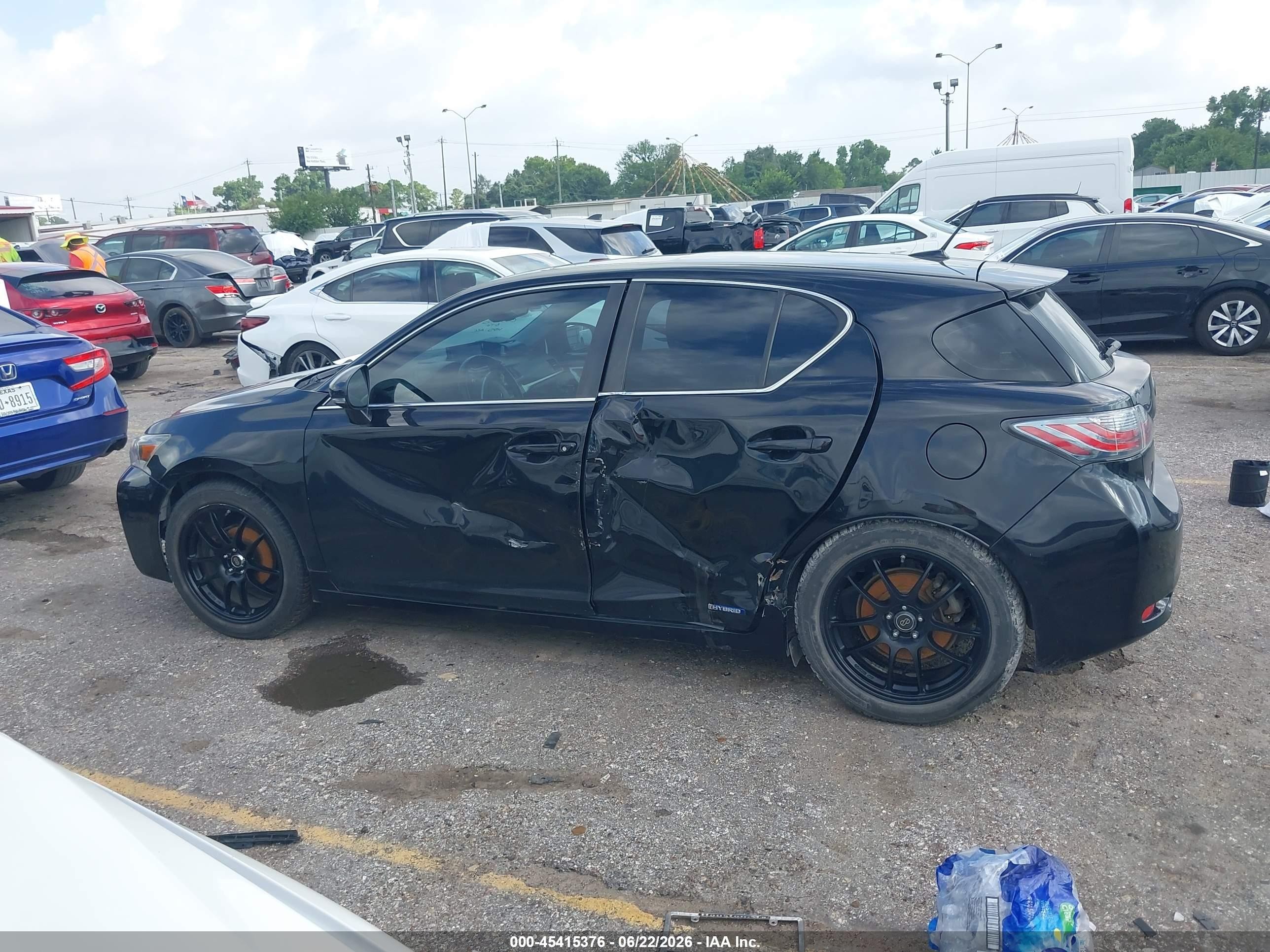 2012 Lexus Ct 200h Premium Black vin: JTHKD5BH5C2099127
