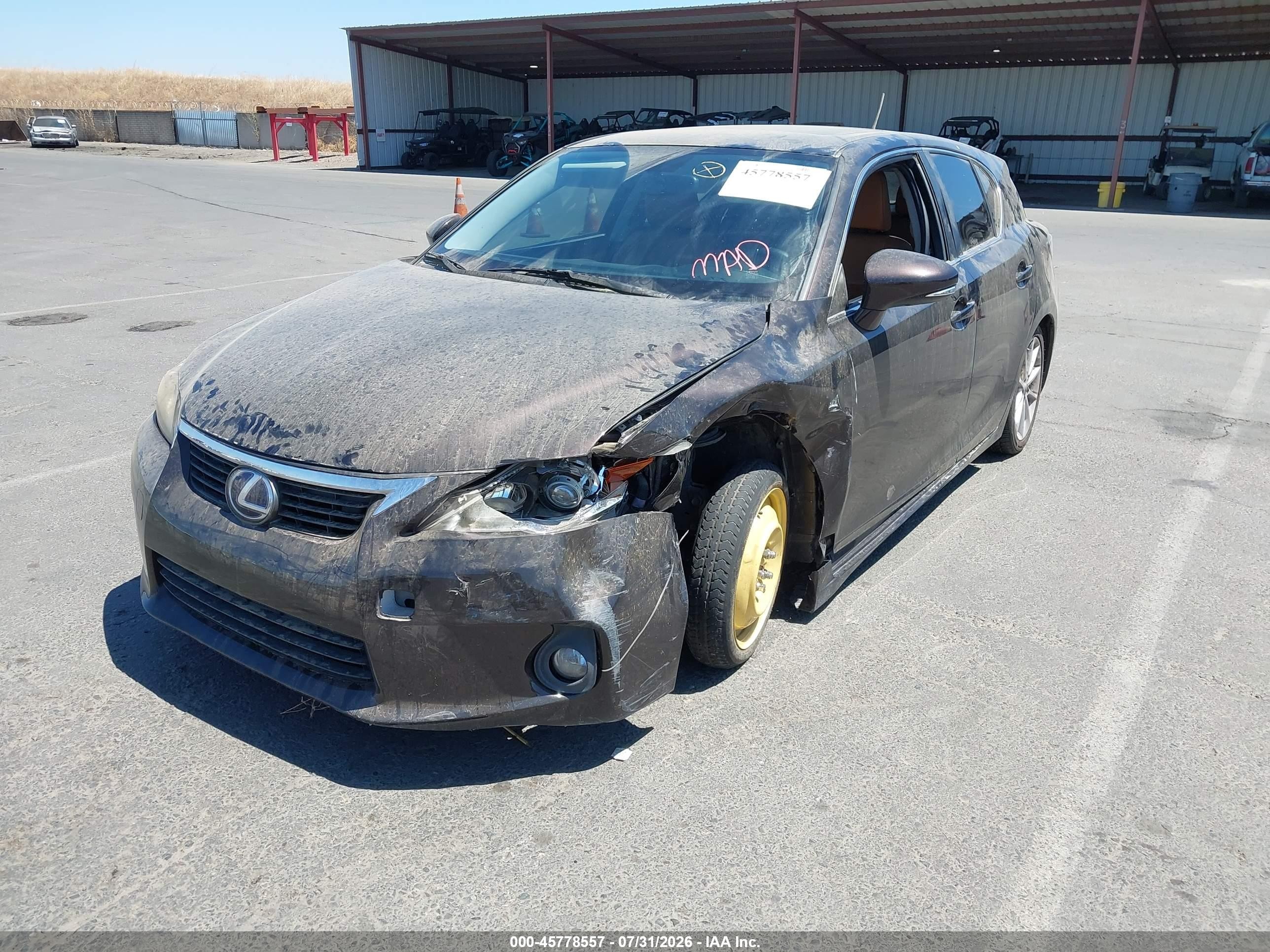 2012 Lexus Ct 200h Premium Коричневый vin: JTHKD5BH5C2107498