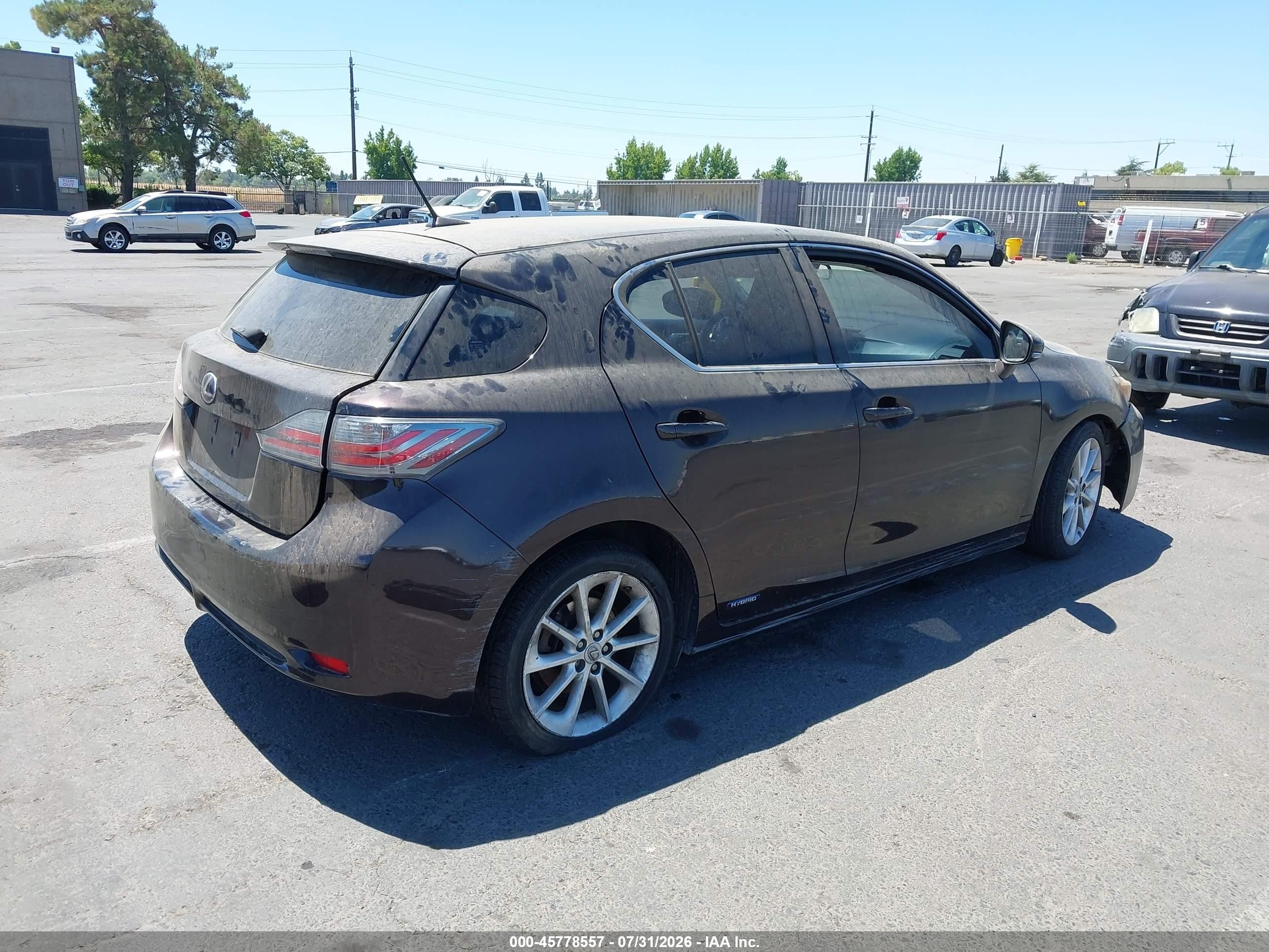 2012 Lexus Ct 200h Premium Коричневый vin: JTHKD5BH5C2107498