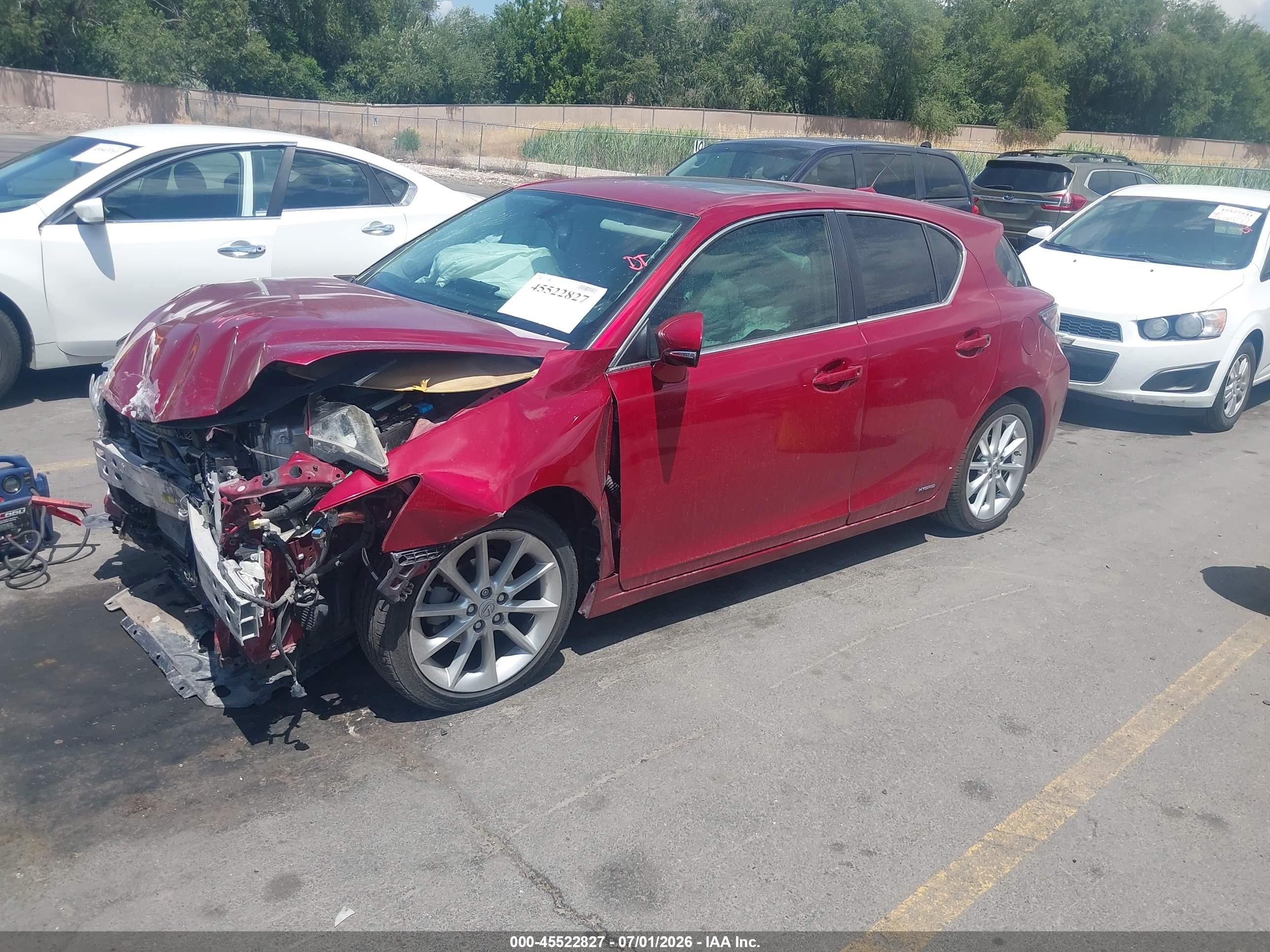 2012 Lexus Ct 200h Premium Red vin: JTHKD5BH5C2109476