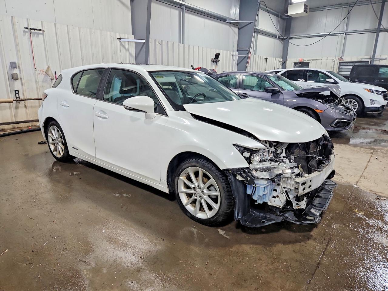 2013 Lexus Ct 200h Base White vin: JTHKD5BH5D2129499