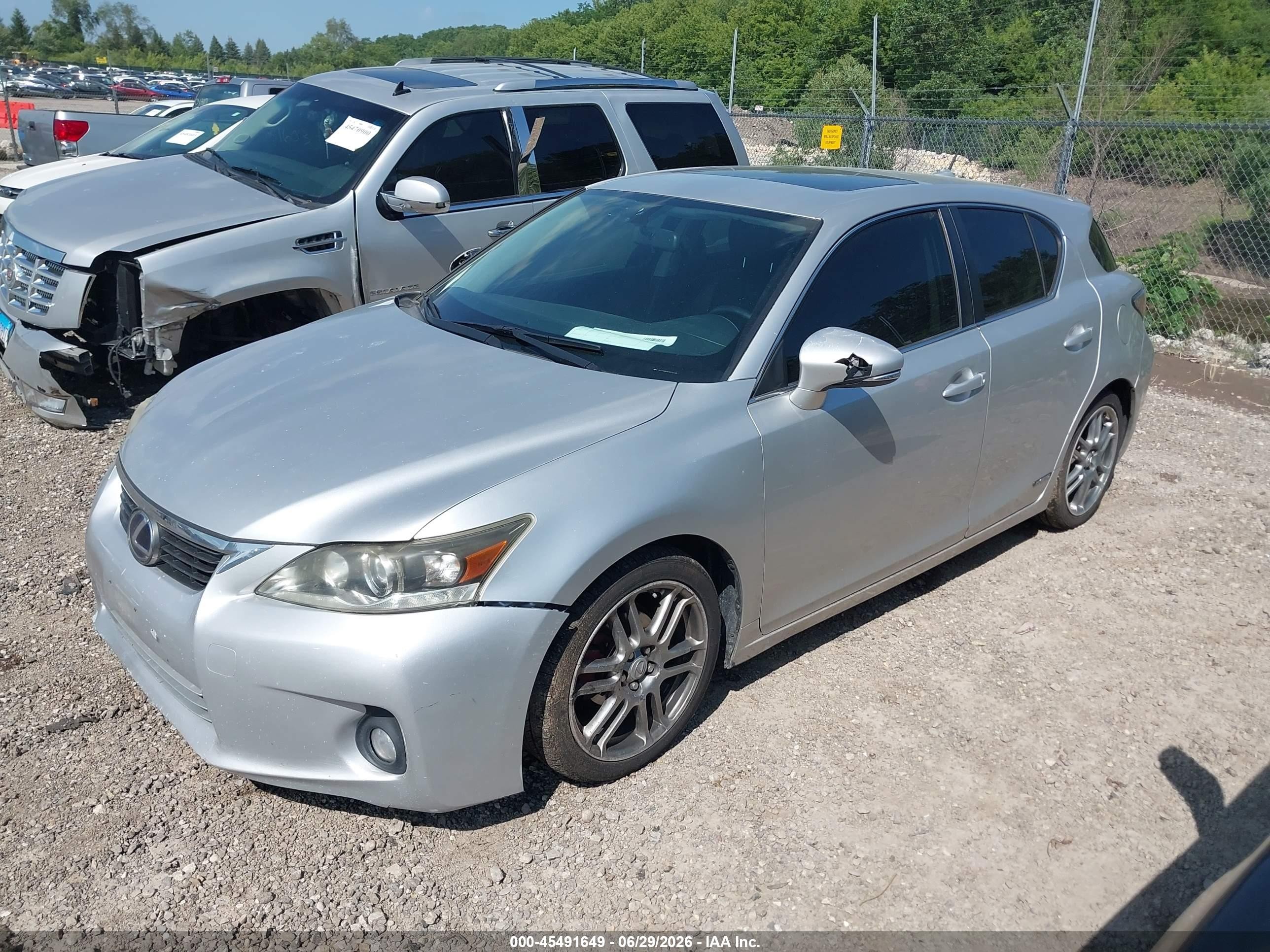 2013 Lexus Ct 200h   Silver vin: JTHKD5BH5D2131110