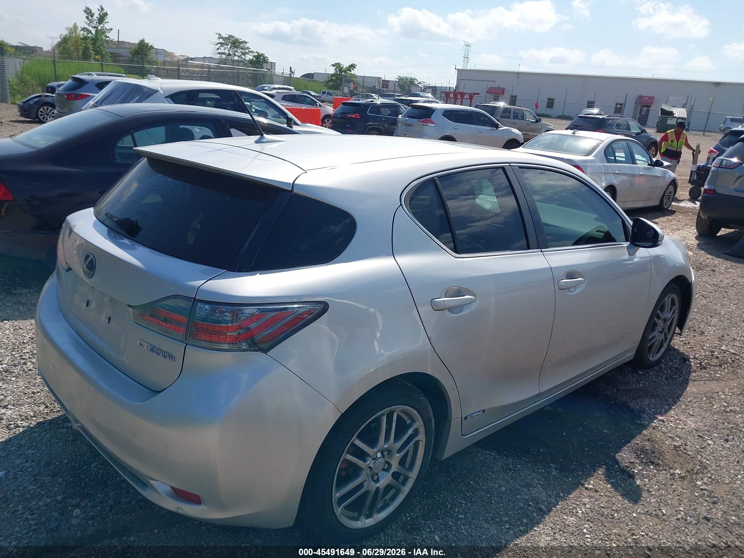 2013 Lexus Ct 200h   Silver vin: JTHKD5BH5D2131110
