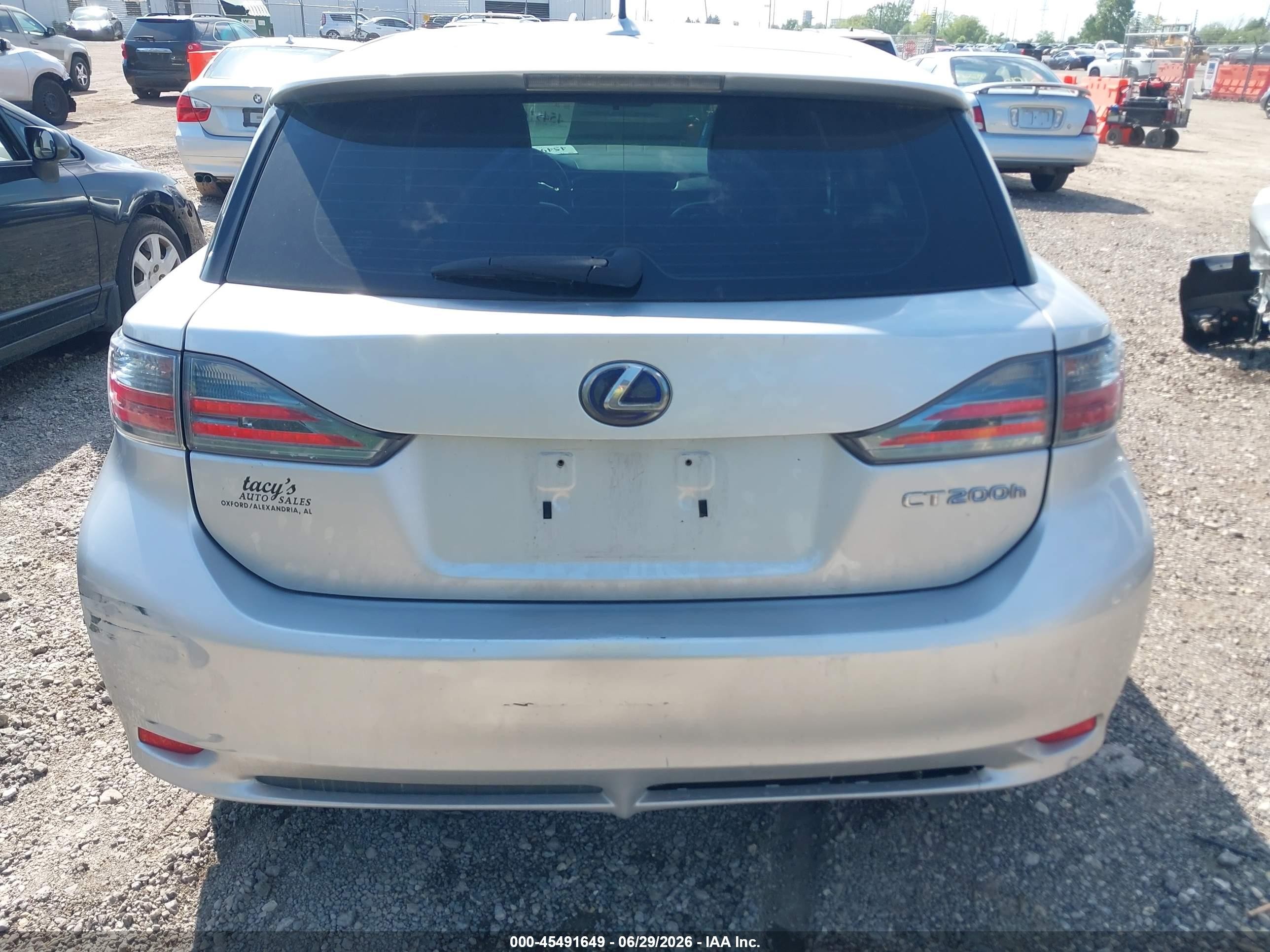 2013 Lexus Ct 200h   Silver vin: JTHKD5BH5D2131110
