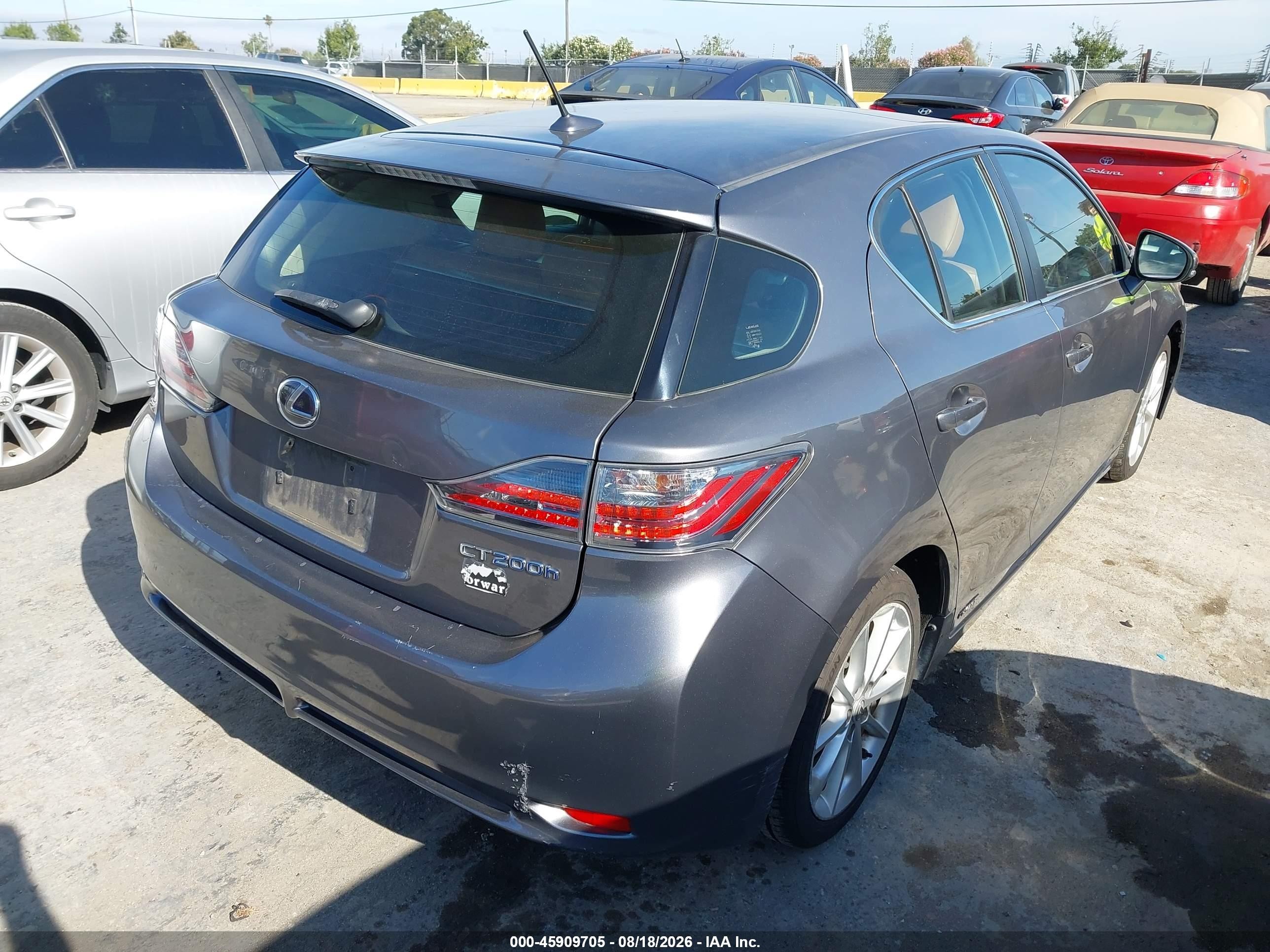 2013 Lexus Ct 200h   Gray vin: JTHKD5BH5D2133276