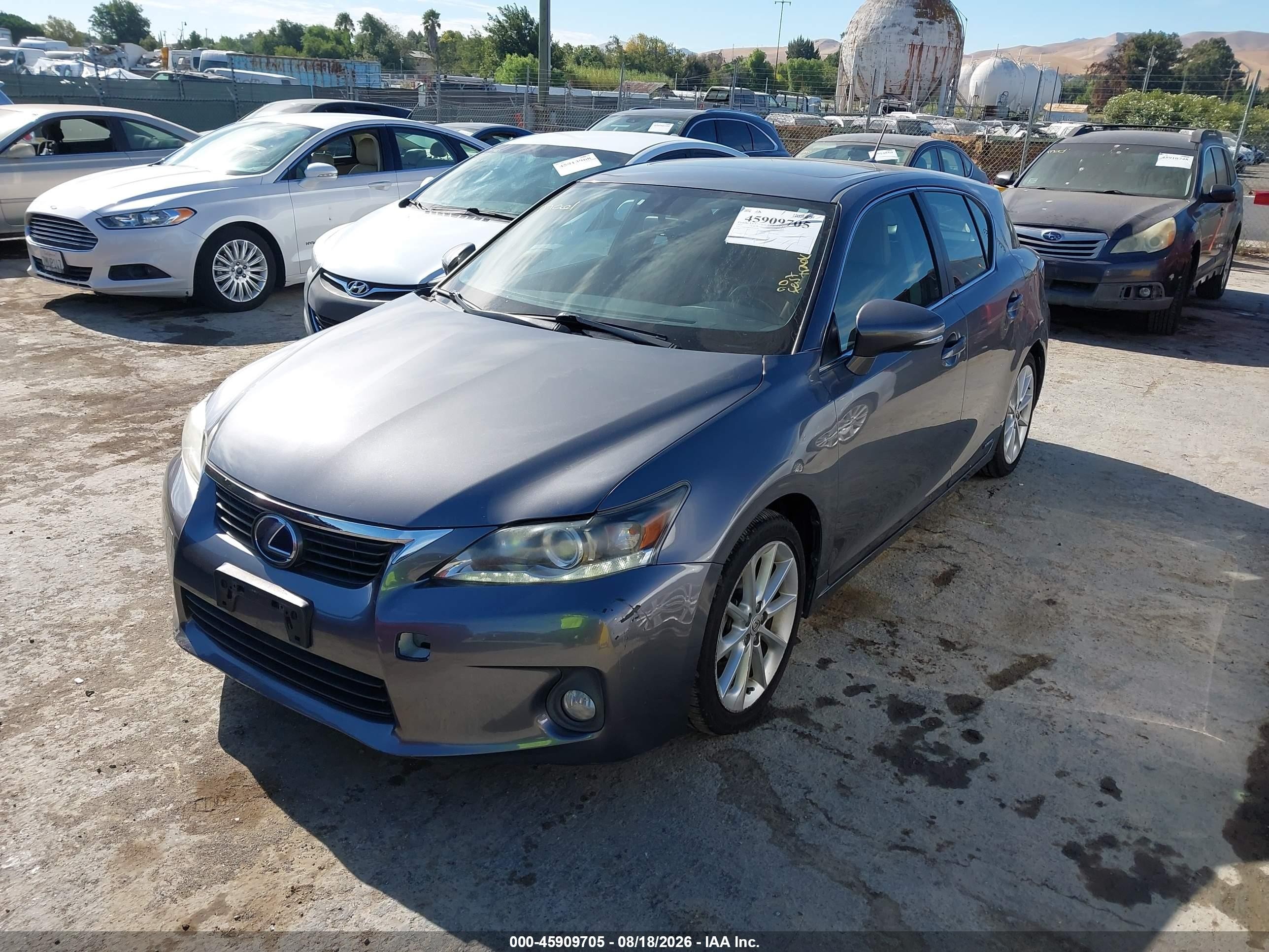 2013 Lexus Ct 200h   Gray vin: JTHKD5BH5D2133276