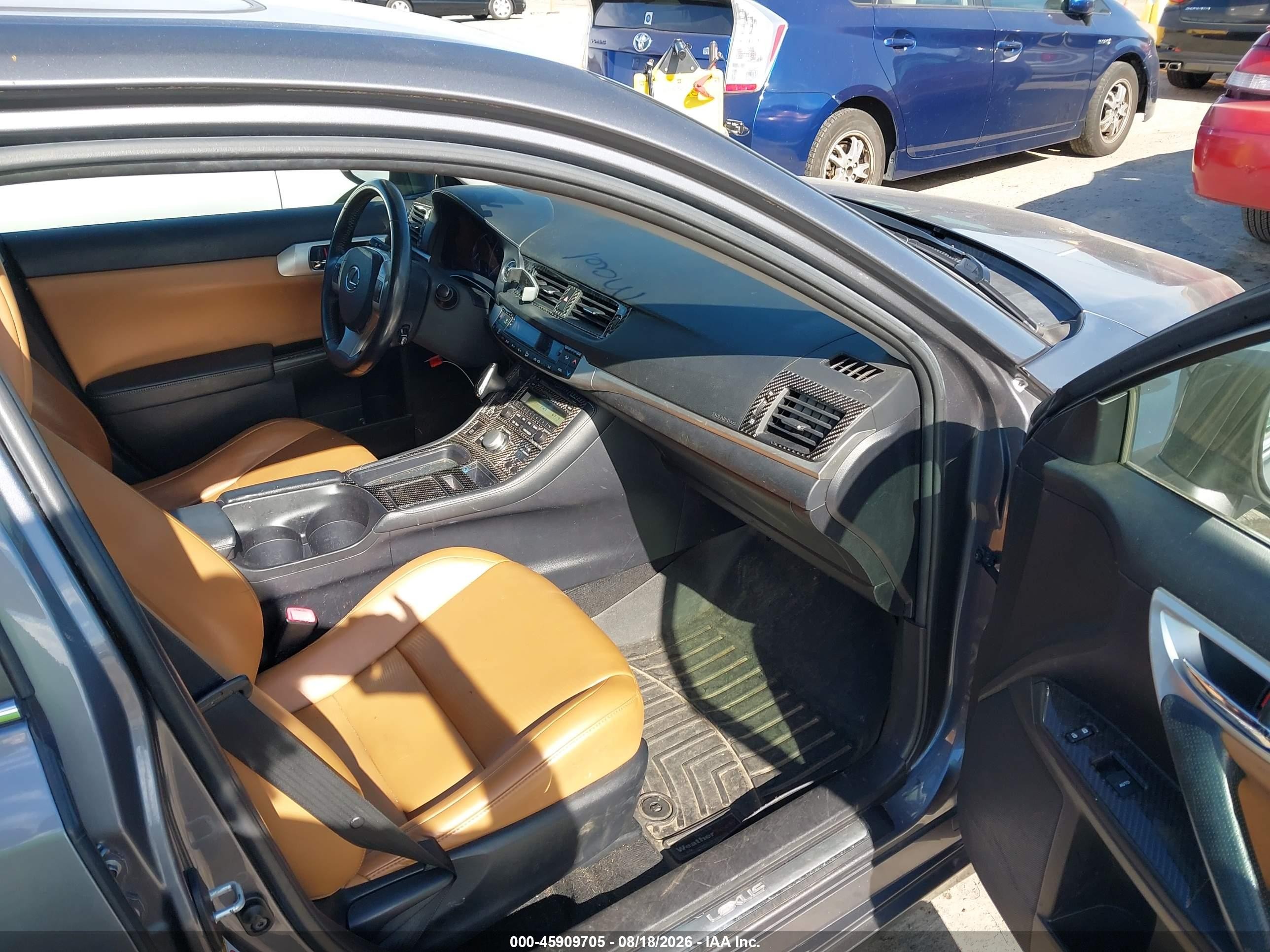 2013 Lexus Ct 200h   Gray vin: JTHKD5BH5D2133276