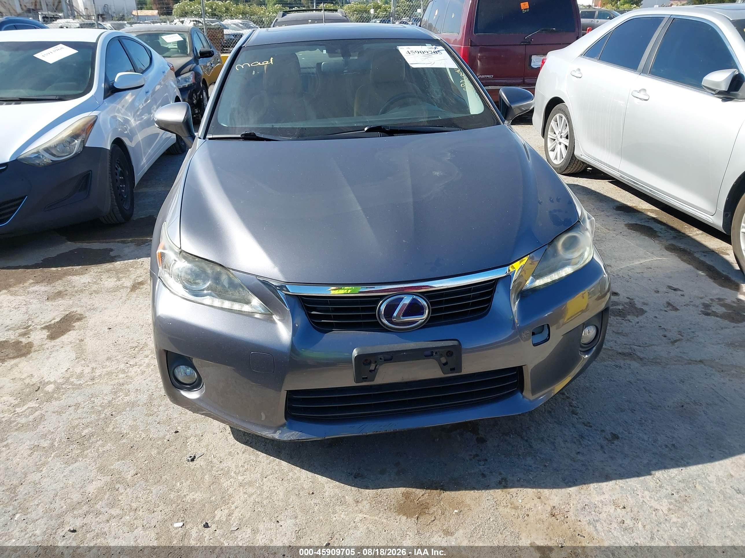 2013 Lexus Ct 200h   Gray vin: JTHKD5BH5D2133276