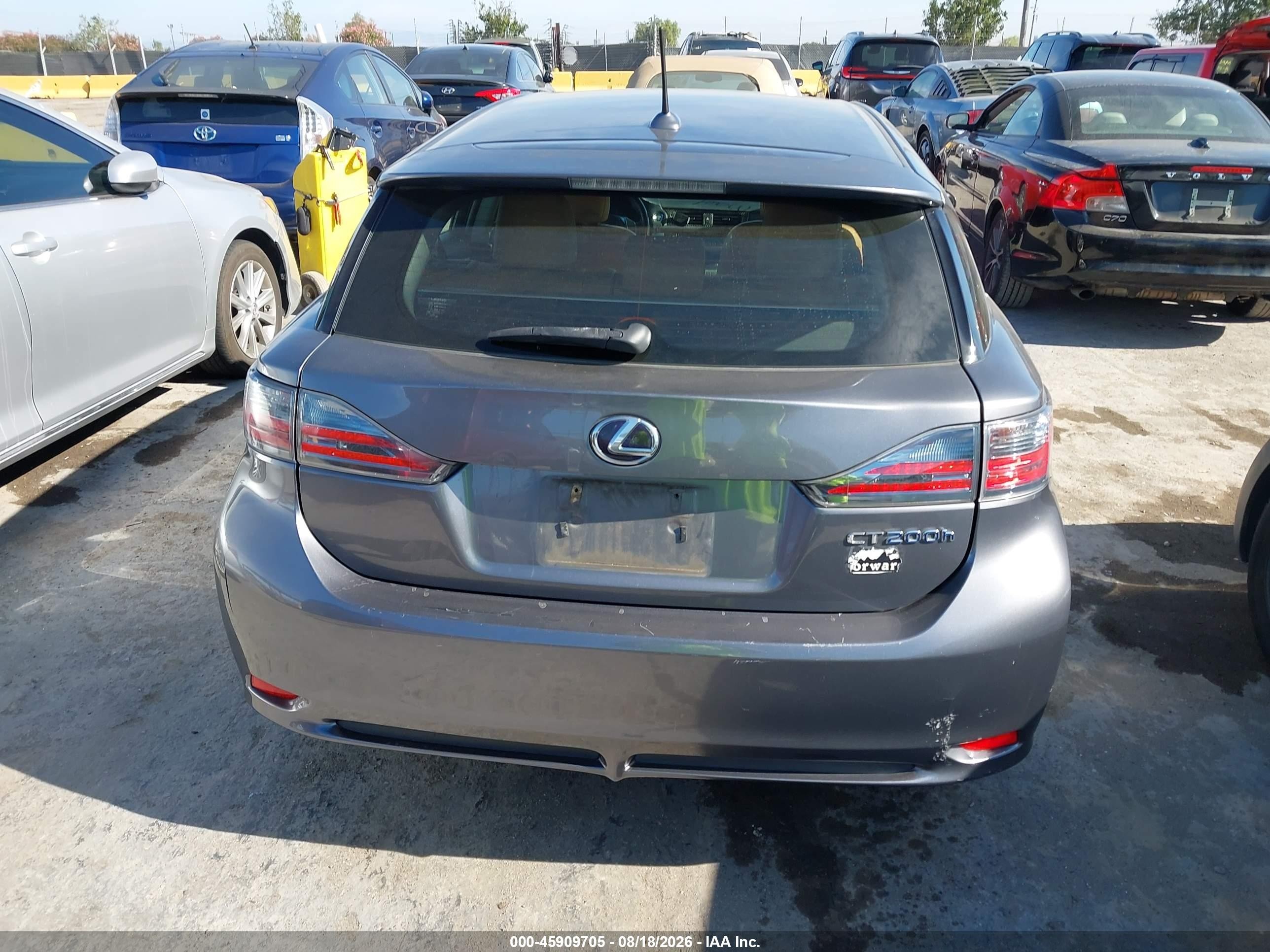 2013 Lexus Ct 200h   Gray vin: JTHKD5BH5D2133276