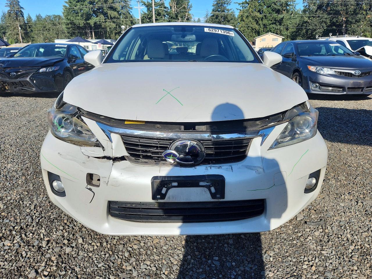2013 Lexus Ct 200 White vin: JTHKD5BH5D2134931