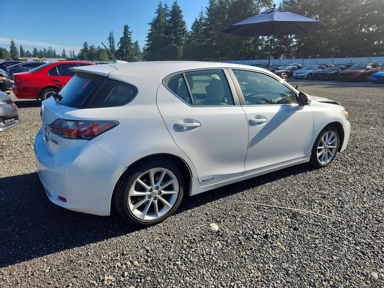 2013 Lexus Ct 200 White vin: JTHKD5BH5D2134931