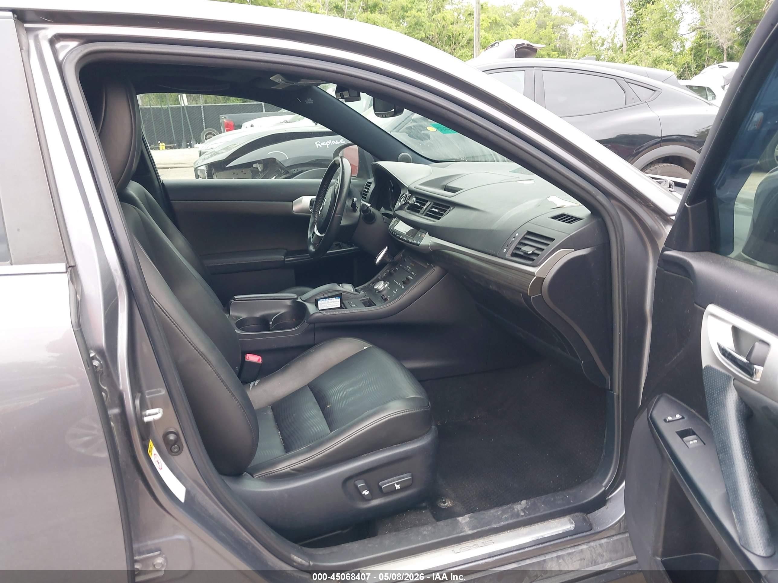 2013 Lexus Ct 200h   Gray vin: JTHKD5BH5D2141569