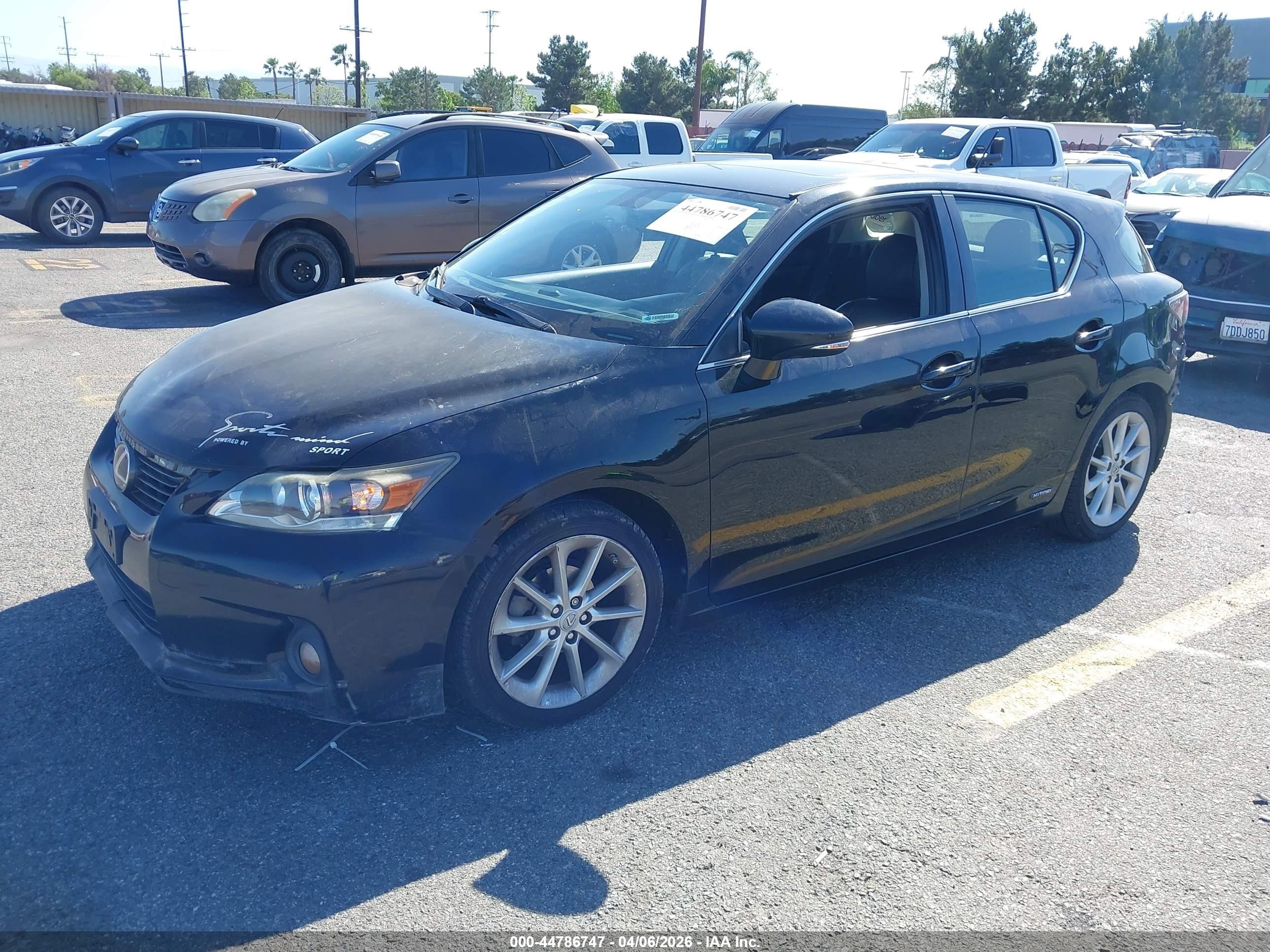 2013 Lexus Ct 200h   Black vin: JTHKD5BH5D2172496