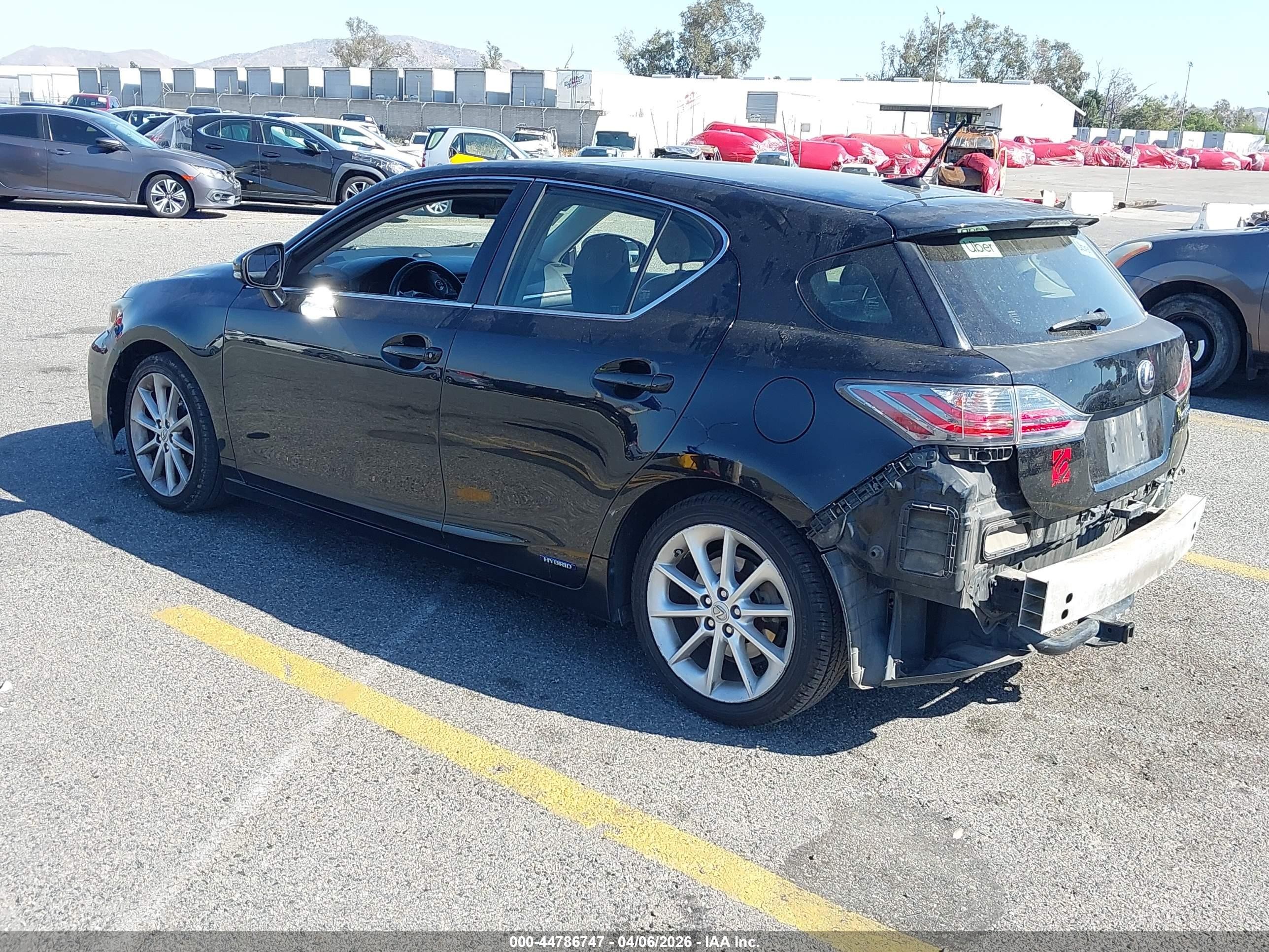 2013 Lexus Ct 200h   Black vin: JTHKD5BH5D2172496