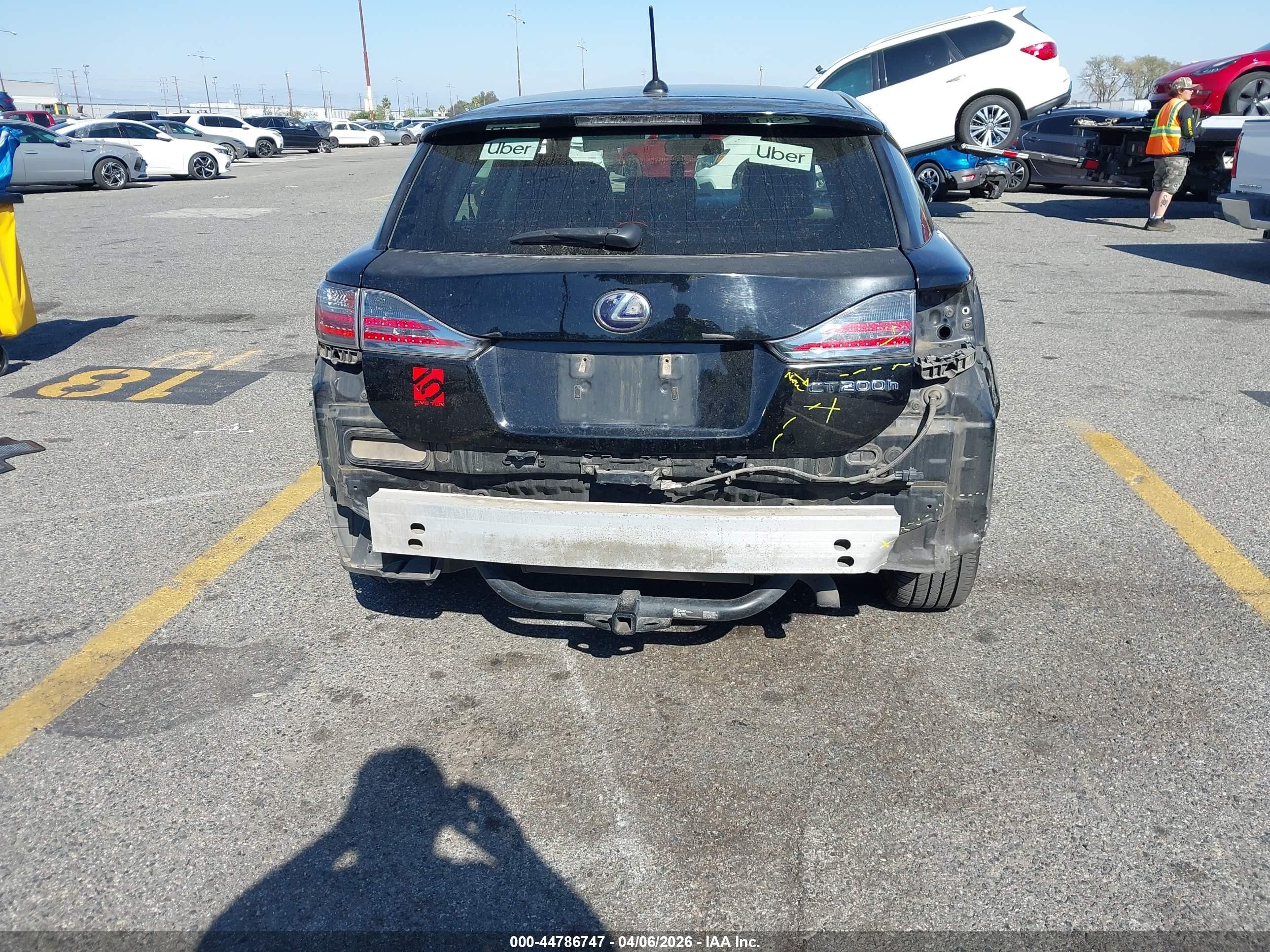 2013 Lexus Ct 200h   Black vin: JTHKD5BH5D2172496