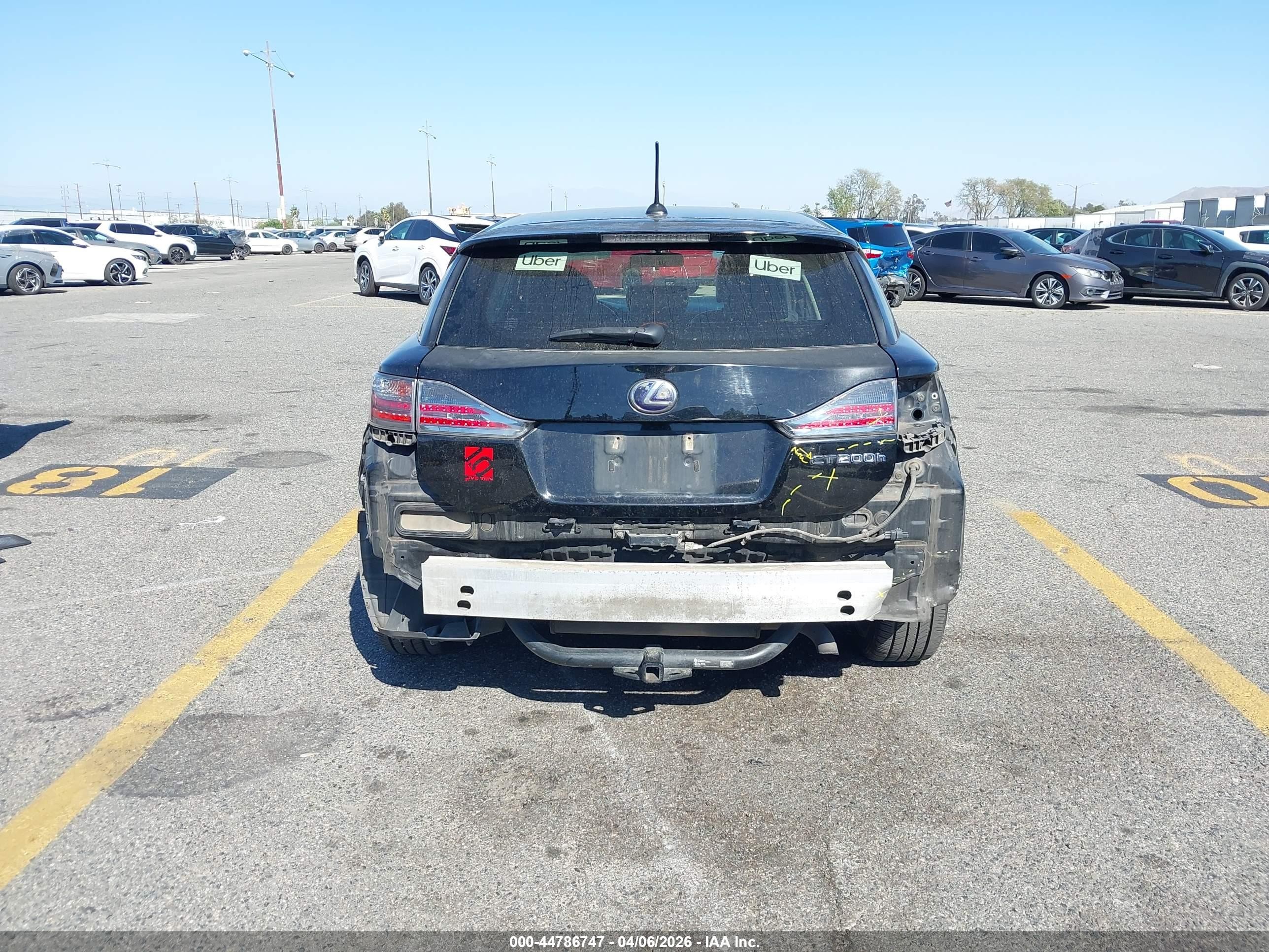 2013 Lexus Ct 200h   Black vin: JTHKD5BH5D2172496