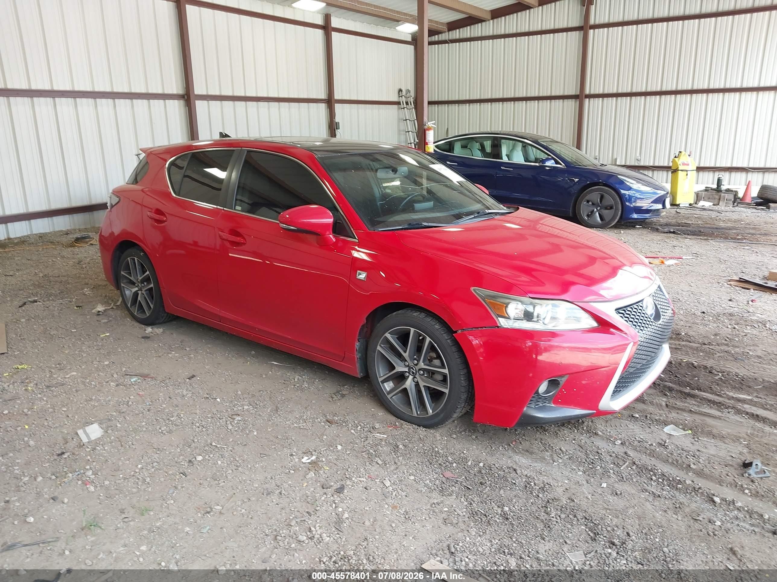 2014 Lexus Ct 200h   Red vin: JTHKD5BH5E2193222