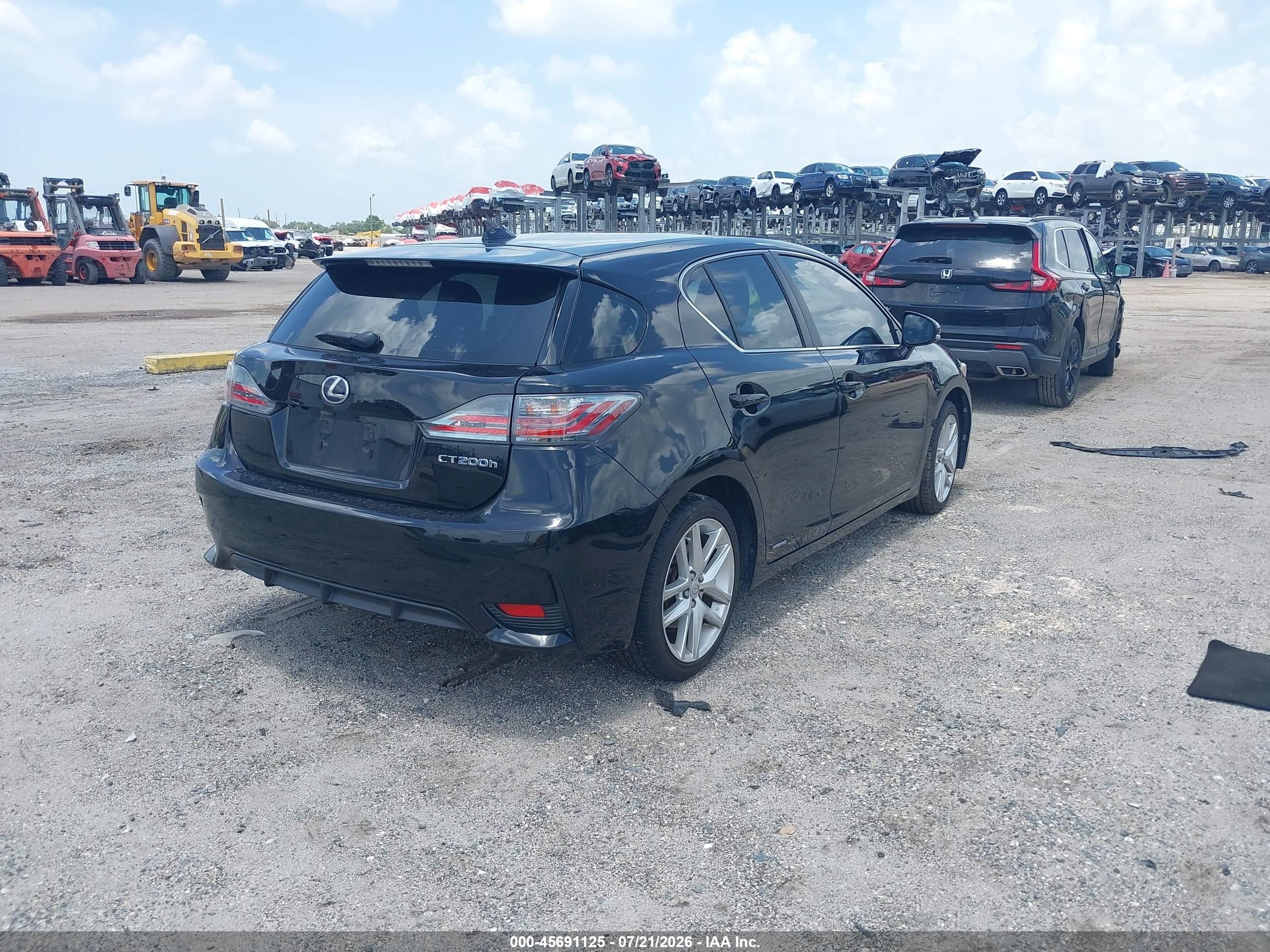 2015 Lexus Ct 200h   Black vin: JTHKD5BH5F2222431