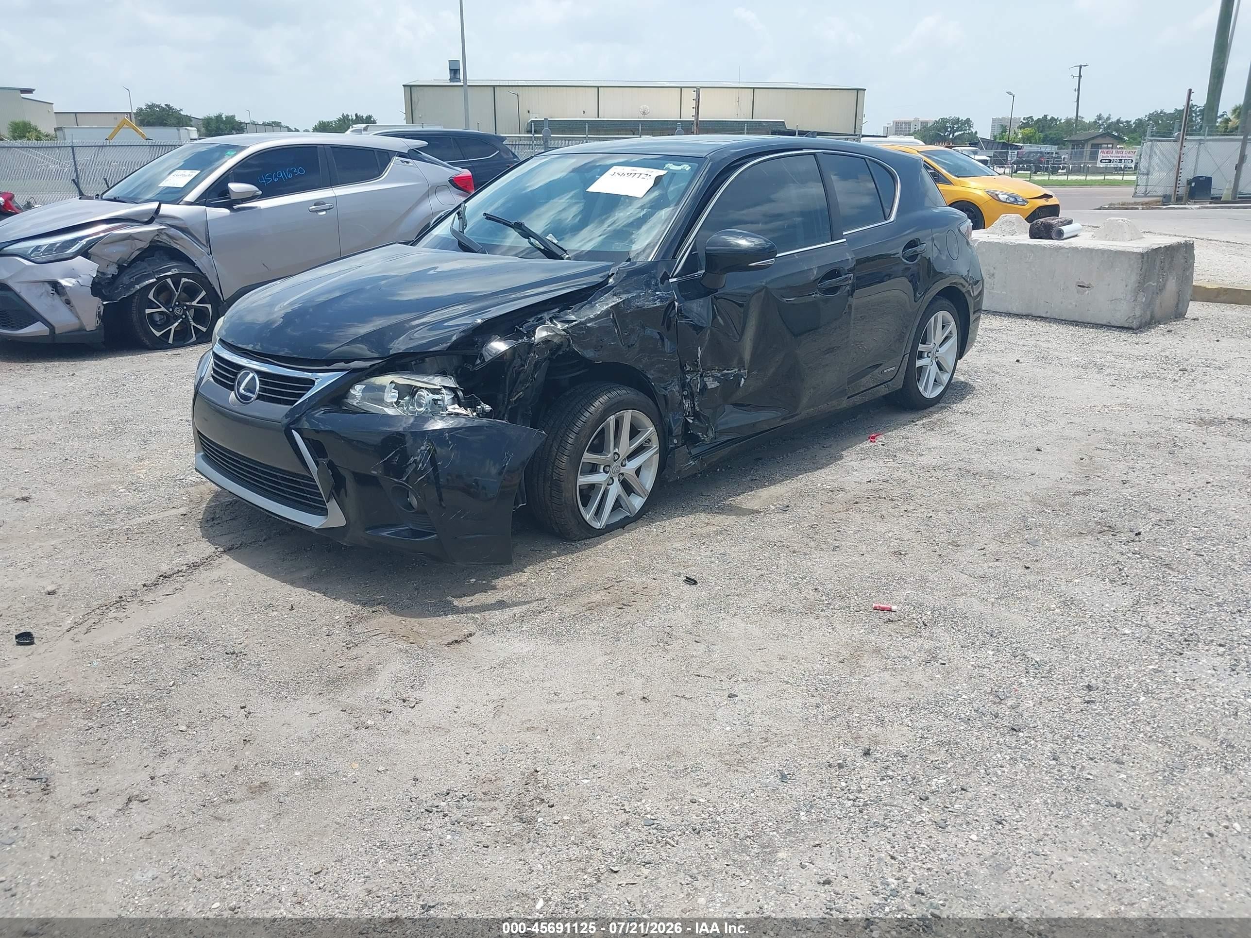 2015 Lexus Ct 200h   Black vin: JTHKD5BH5F2222431