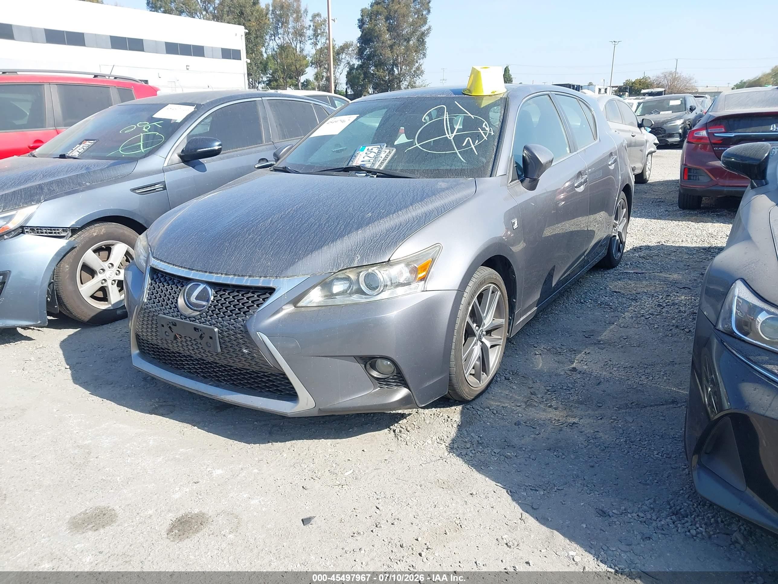 2015 Lexus Ct 200h   Gray vin: JTHKD5BH5F2224552