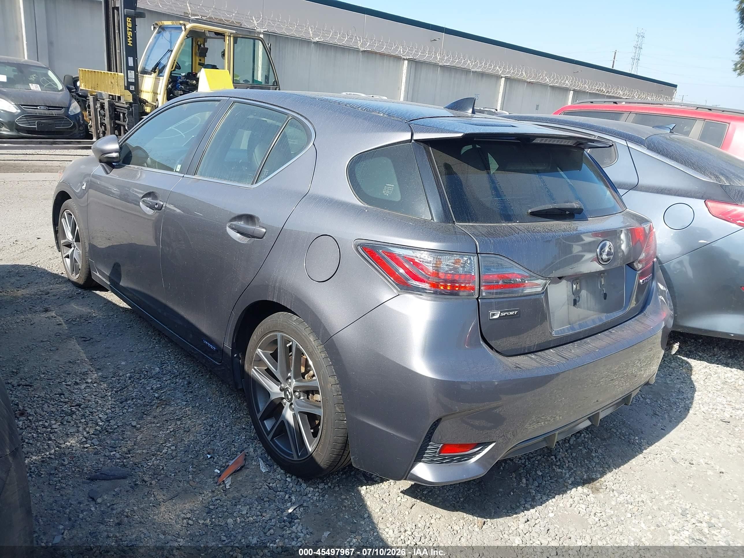 2015 Lexus Ct 200h   Gray vin: JTHKD5BH5F2224552