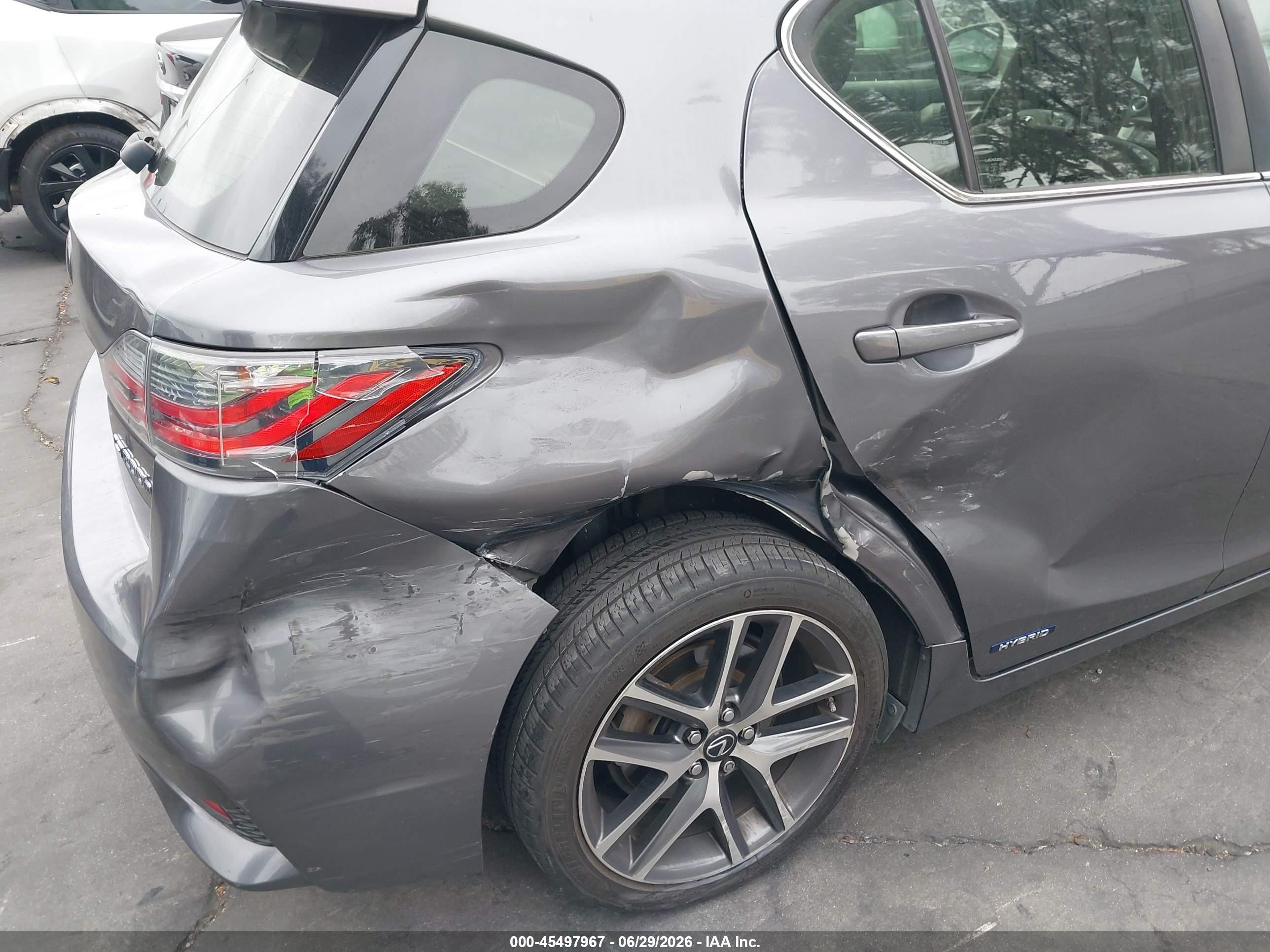 2015 Lexus Ct 200h   Gray vin: JTHKD5BH5F2224552