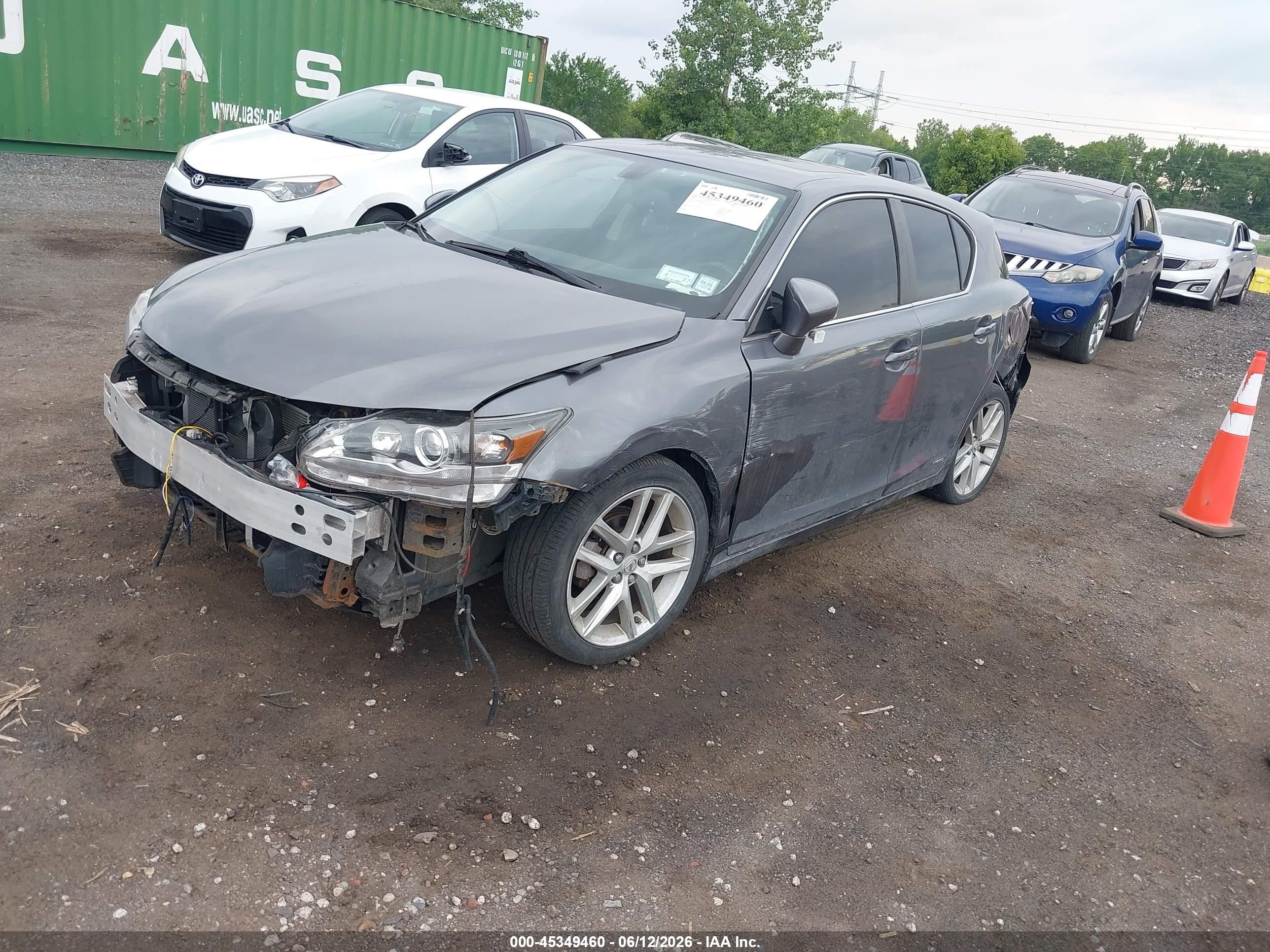 2015 Lexus Ct 200h Gray vin: JTHKD5BH5F2241142