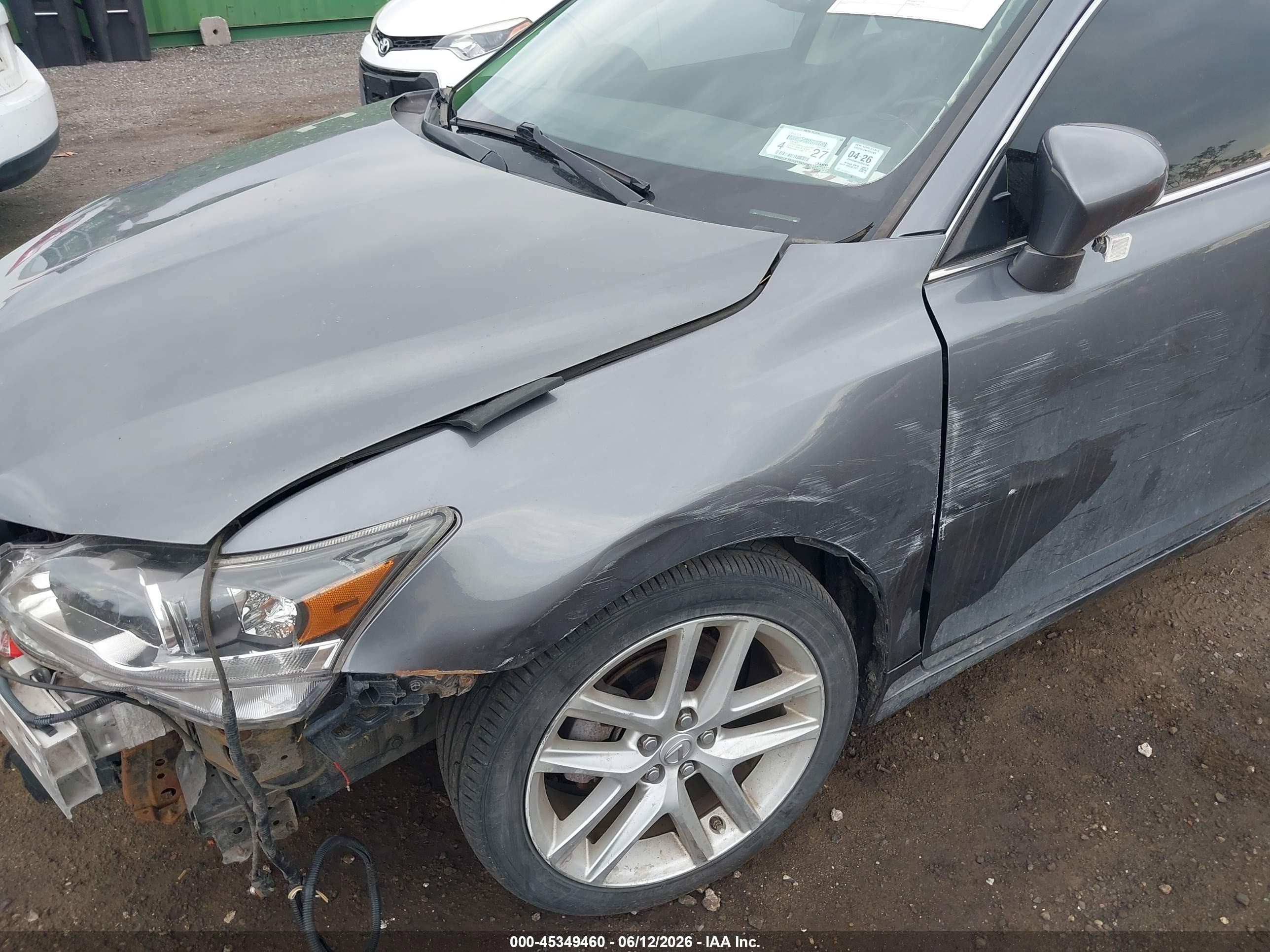 2015 Lexus Ct 200h Gray vin: JTHKD5BH5F2241142