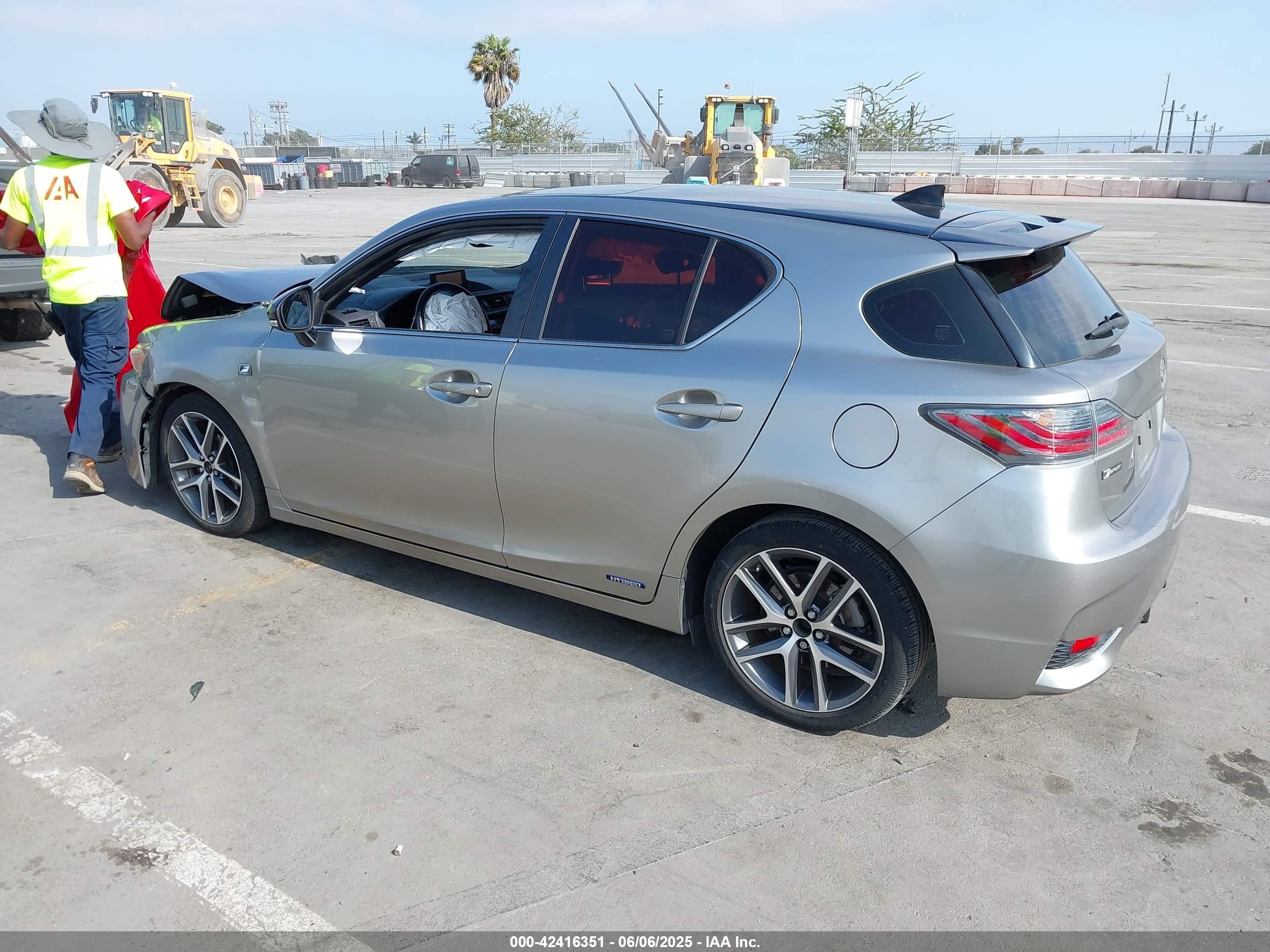 2017 Lexus Ct 200h   Gray vin: JTHKD5BH5H2285760