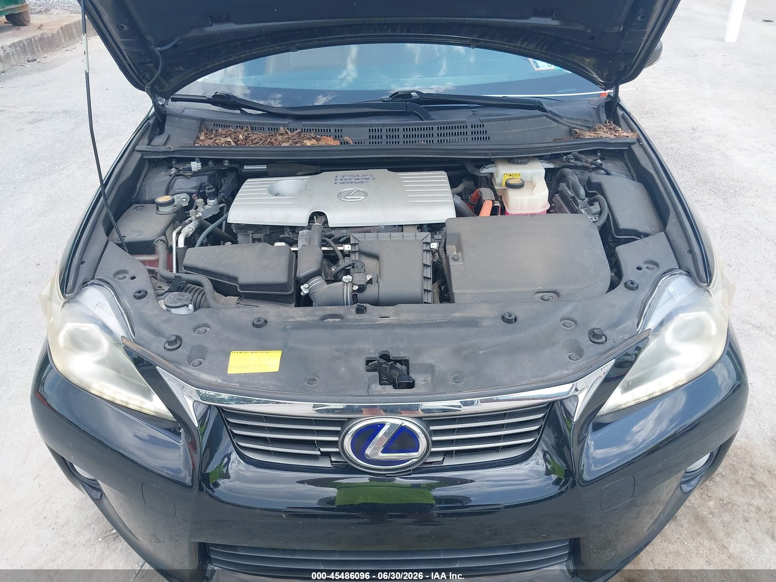 2011 Lexus Ct 200h Premium Black vin: JTHKD5BH6B2017257