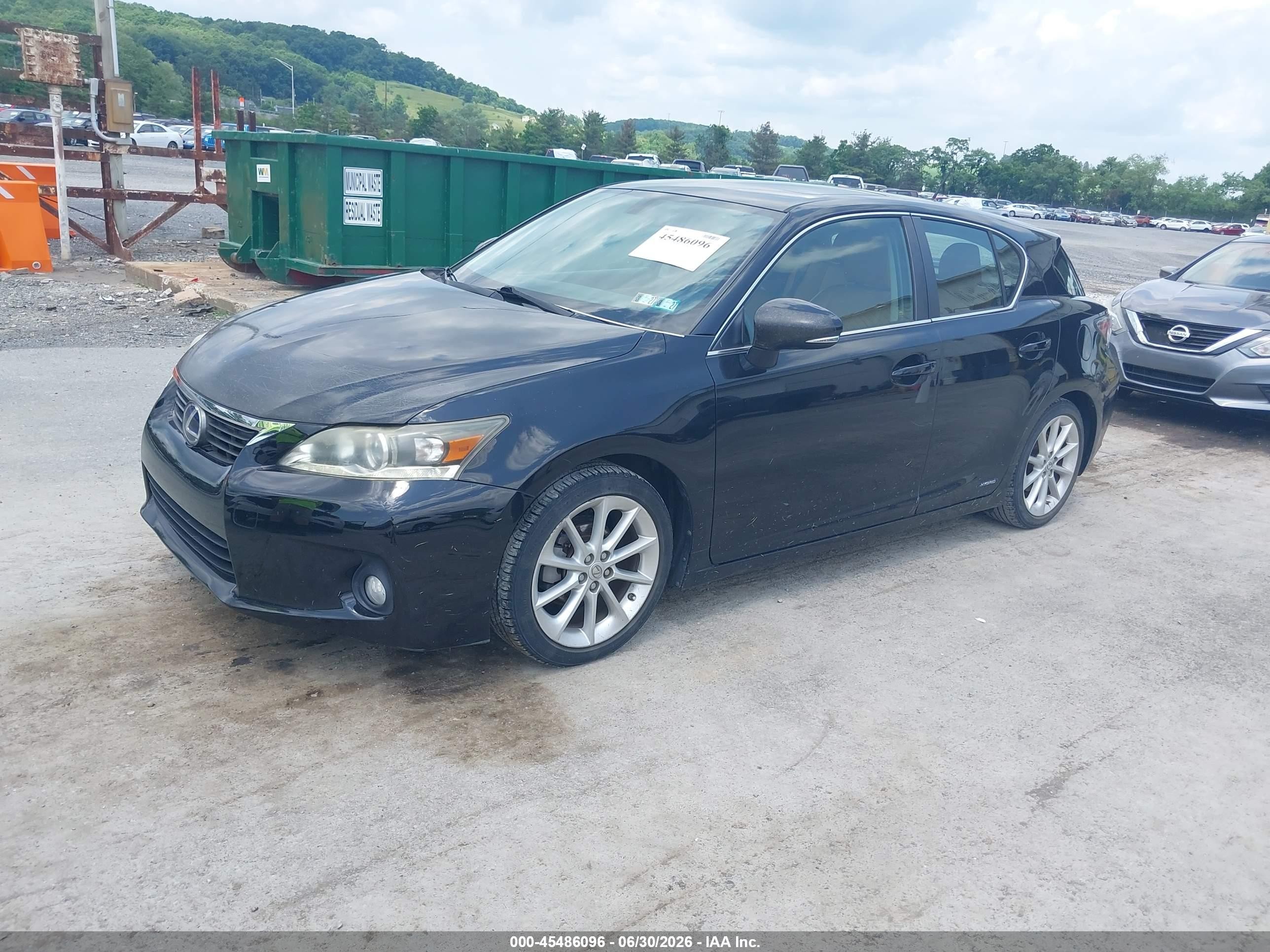 2011 Lexus Ct 200h Premium Black vin: JTHKD5BH6B2017257