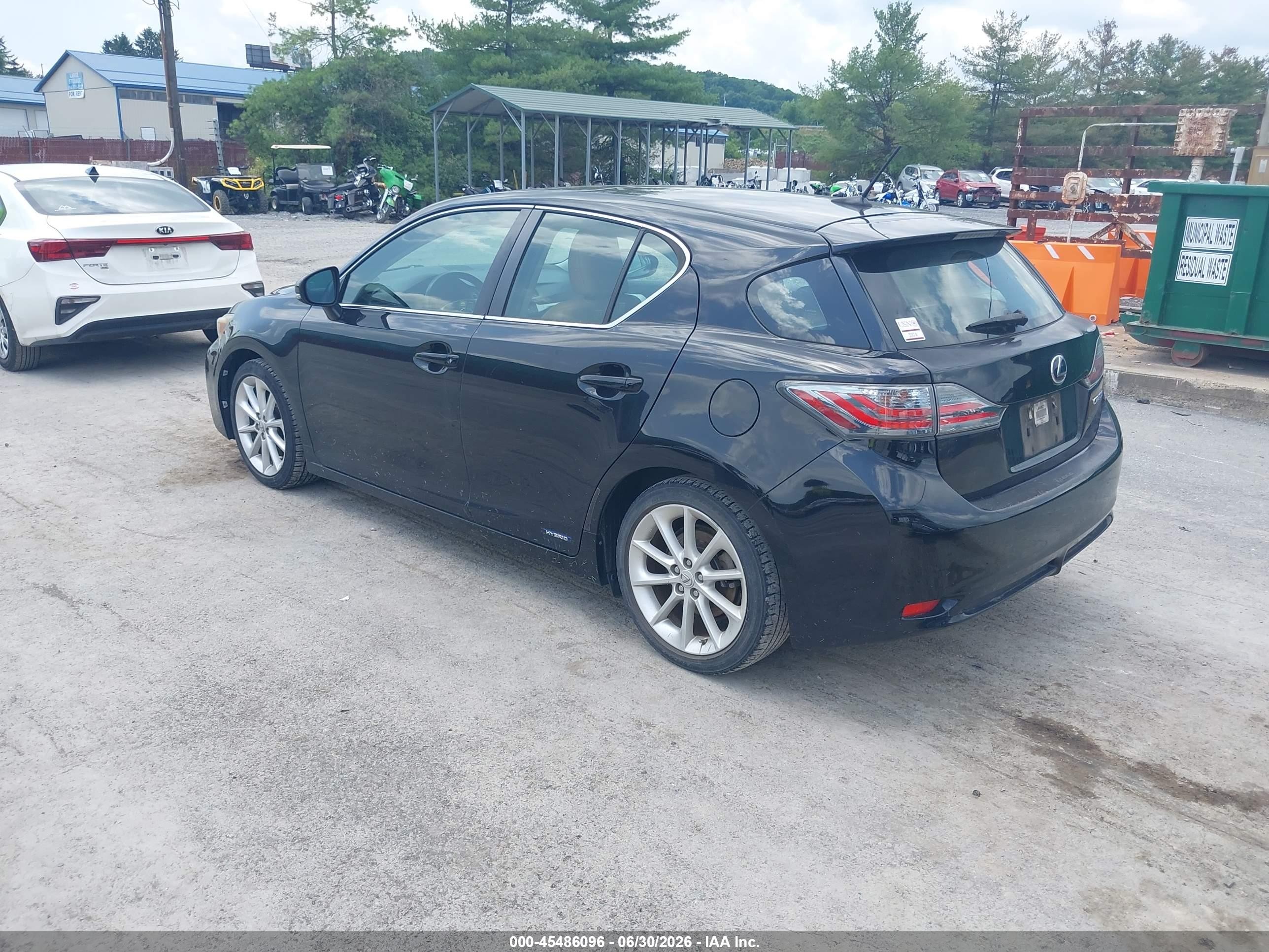 2011 Lexus Ct 200h Premium Black vin: JTHKD5BH6B2017257
