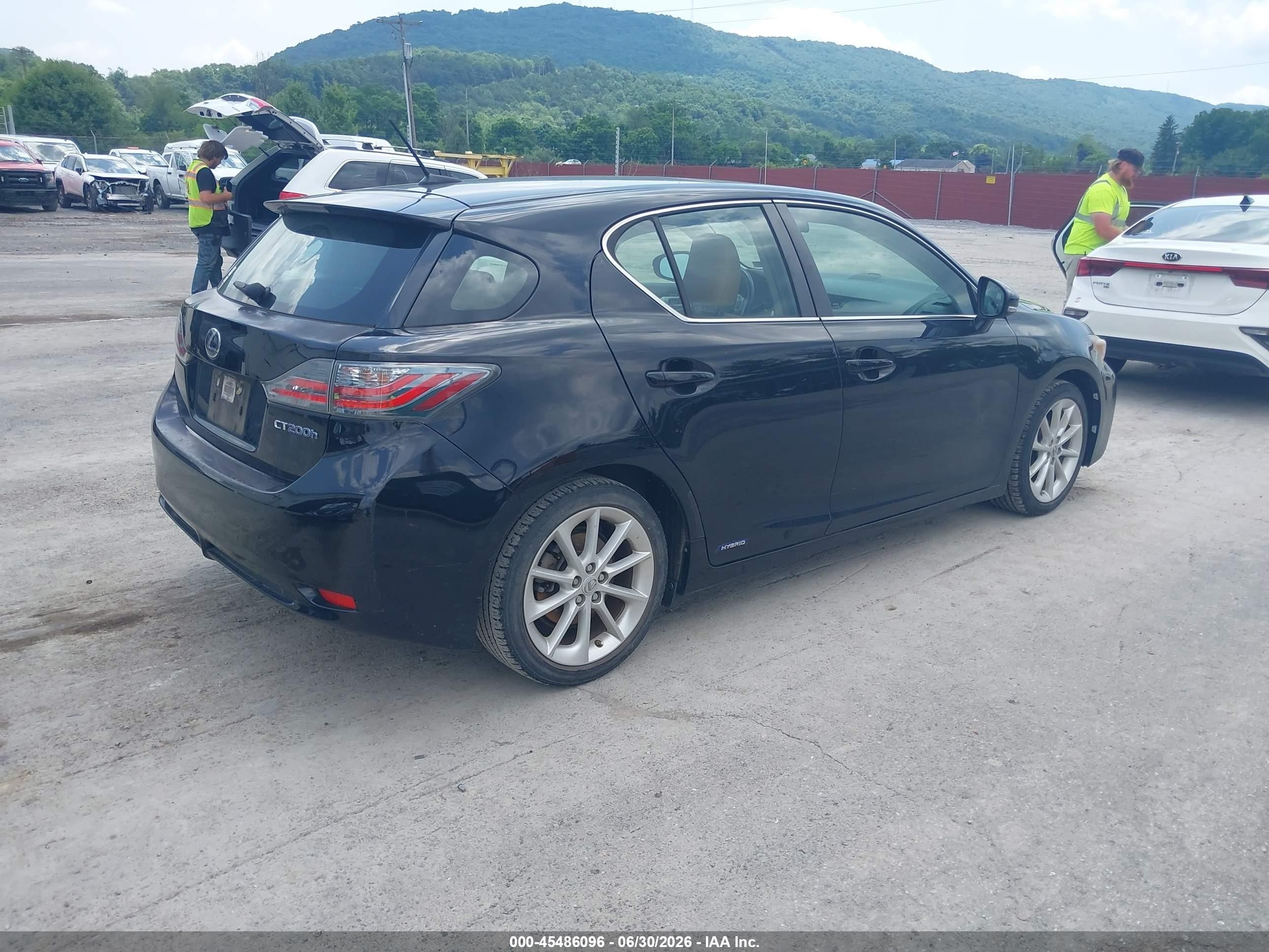 2011 Lexus Ct 200h Premium Black vin: JTHKD5BH6B2017257