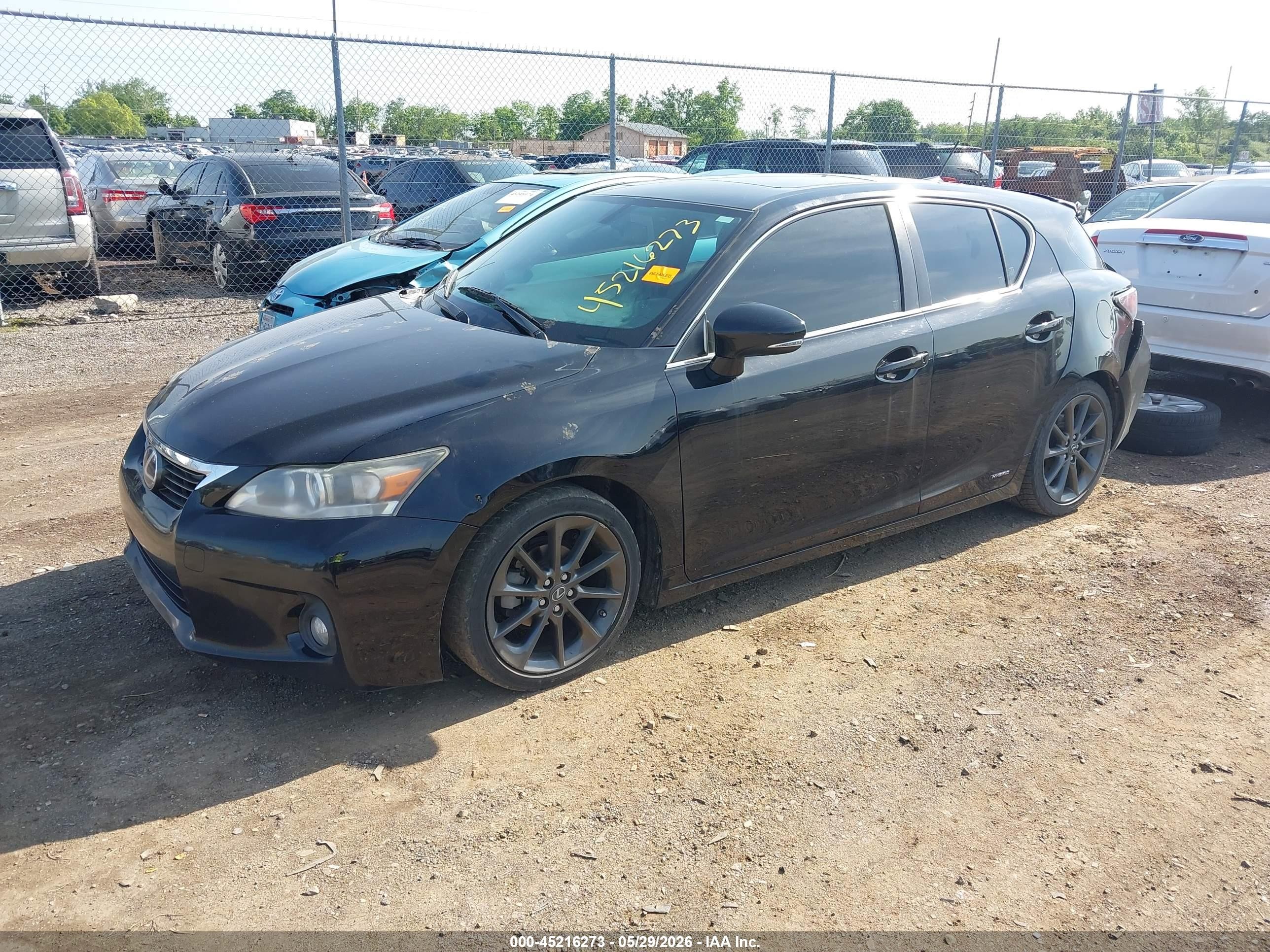 2011 Lexus Ct 200h Premium Black vin: JTHKD5BH6B2029117