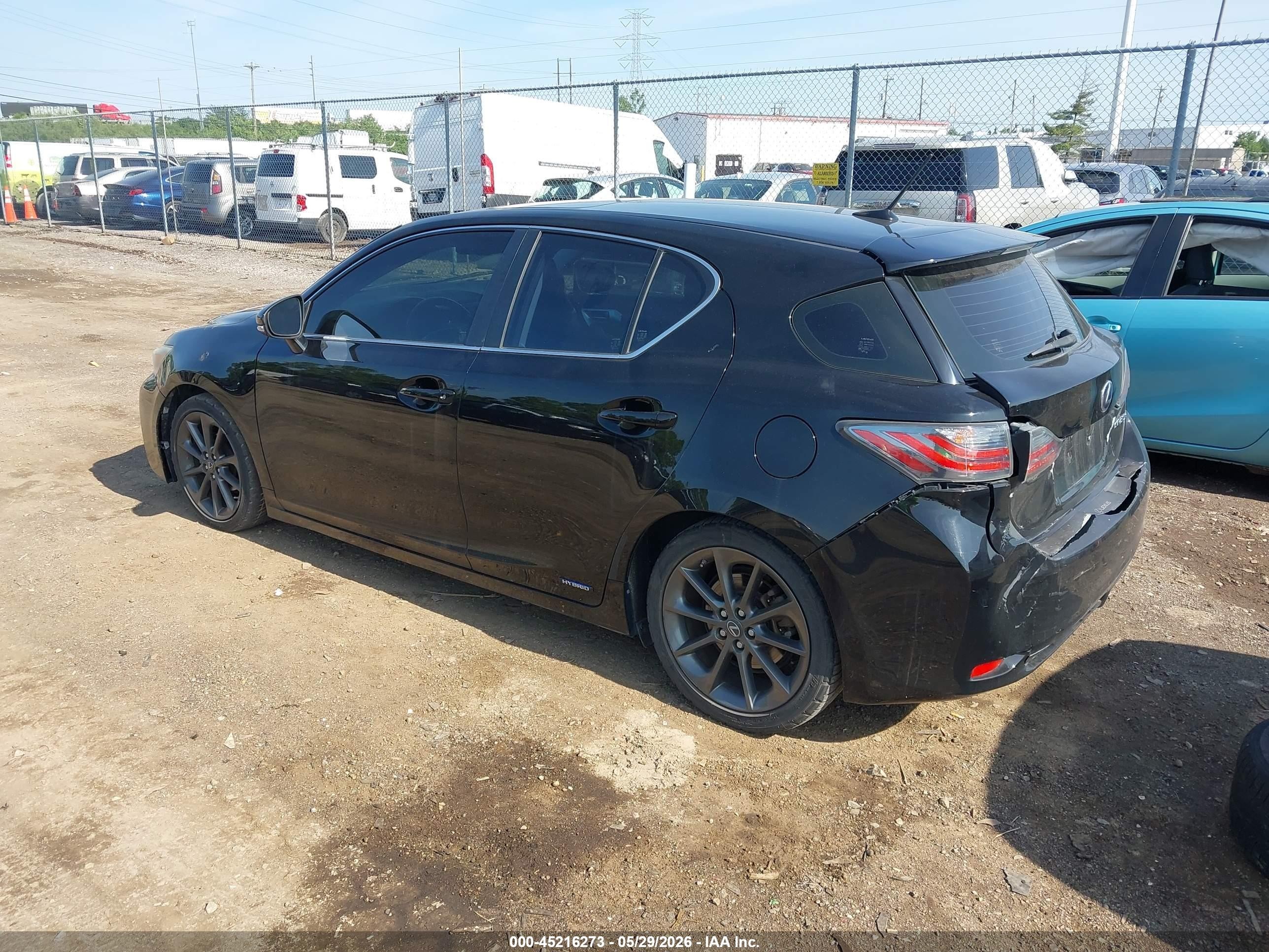 2011 Lexus Ct 200h Premium Black vin: JTHKD5BH6B2029117