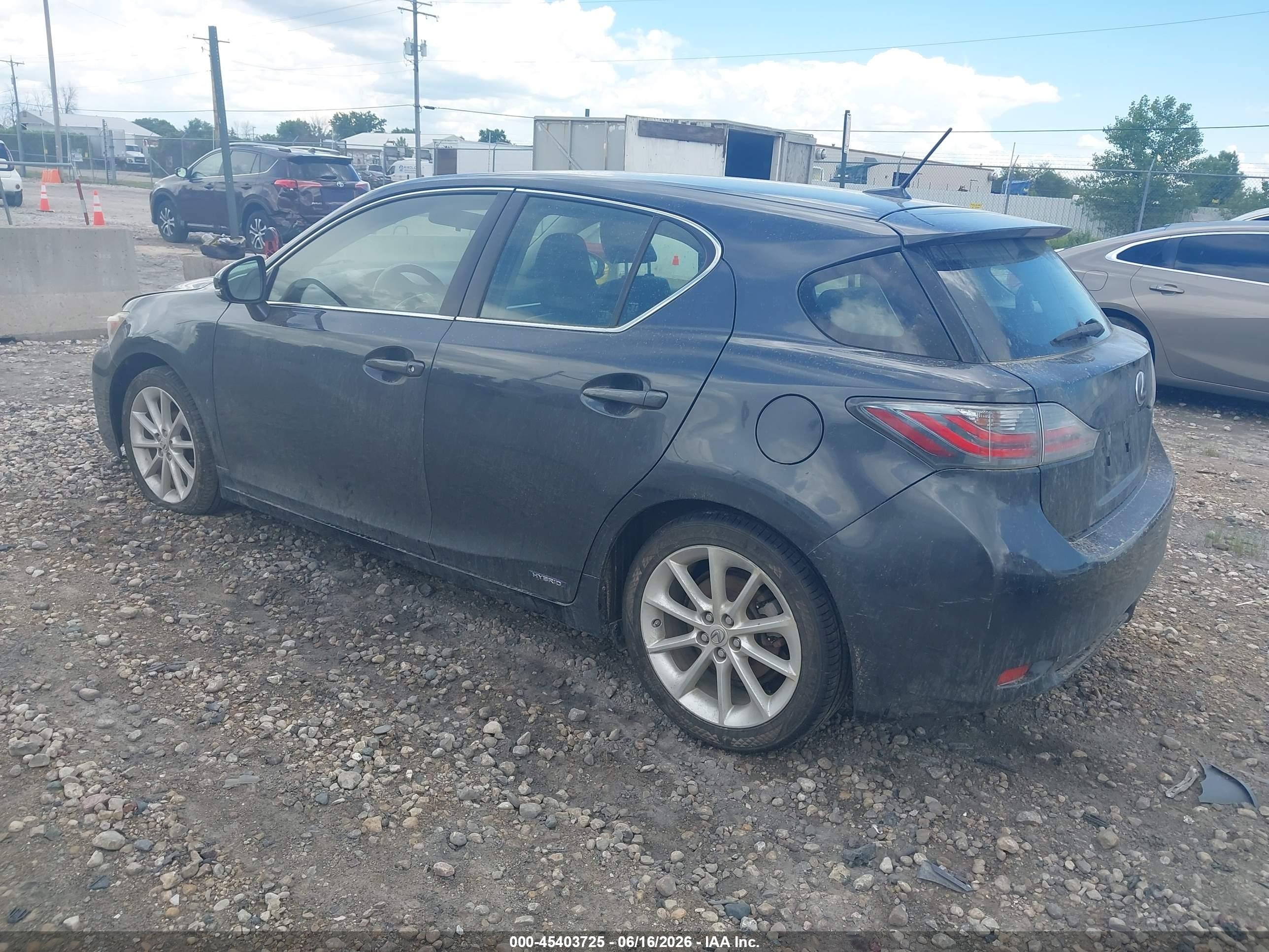2011 Lexus Ct 200h Black vin: JTHKD5BH6B2032860