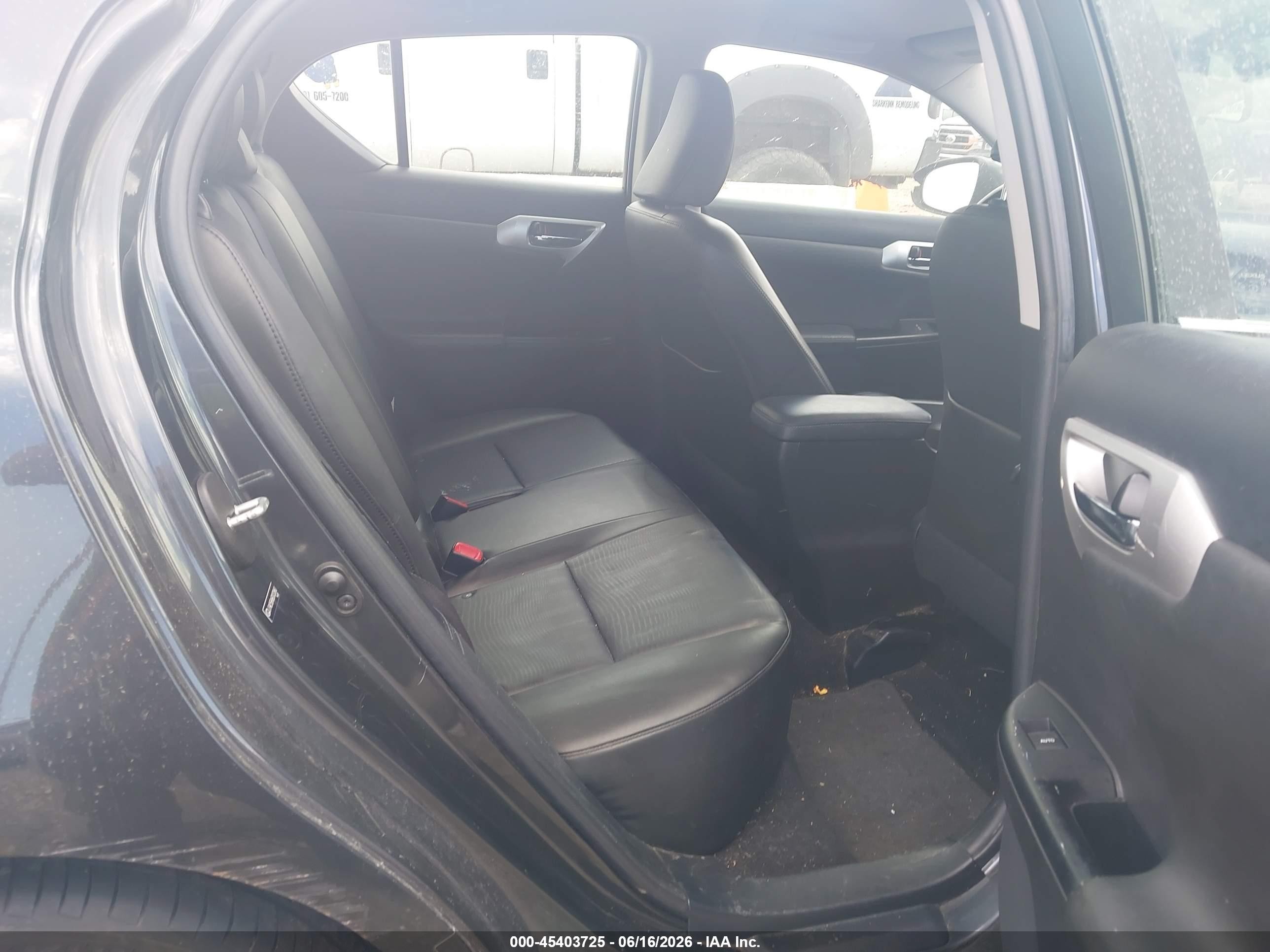 2011 Lexus Ct 200h Black vin: JTHKD5BH6B2032860