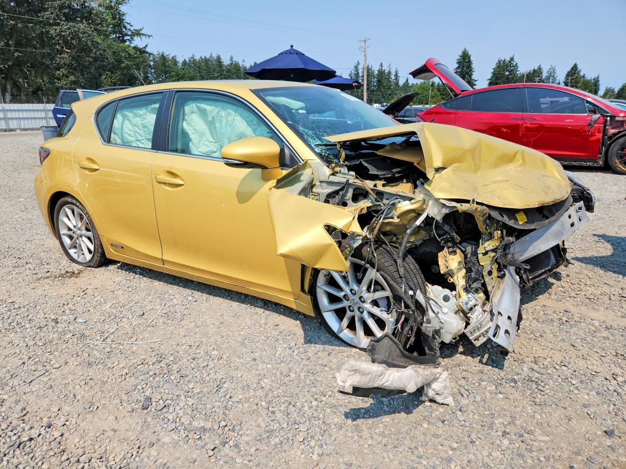 2012 Lexus Ct 200 Yellow vin: JTHKD5BH6C2047960