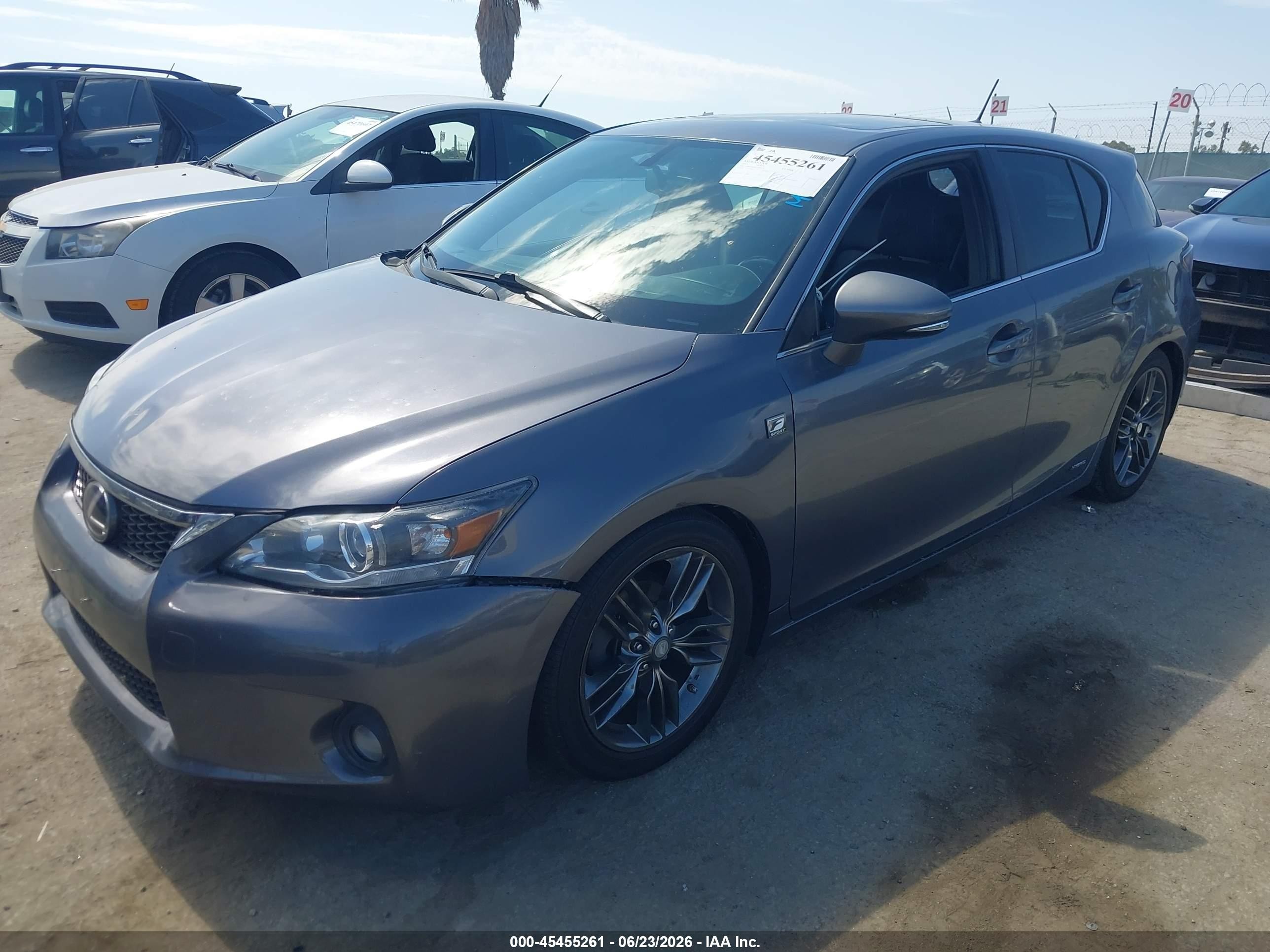 2012 Lexus Ct 200h Premium Gray vin: JTHKD5BH6C2049739