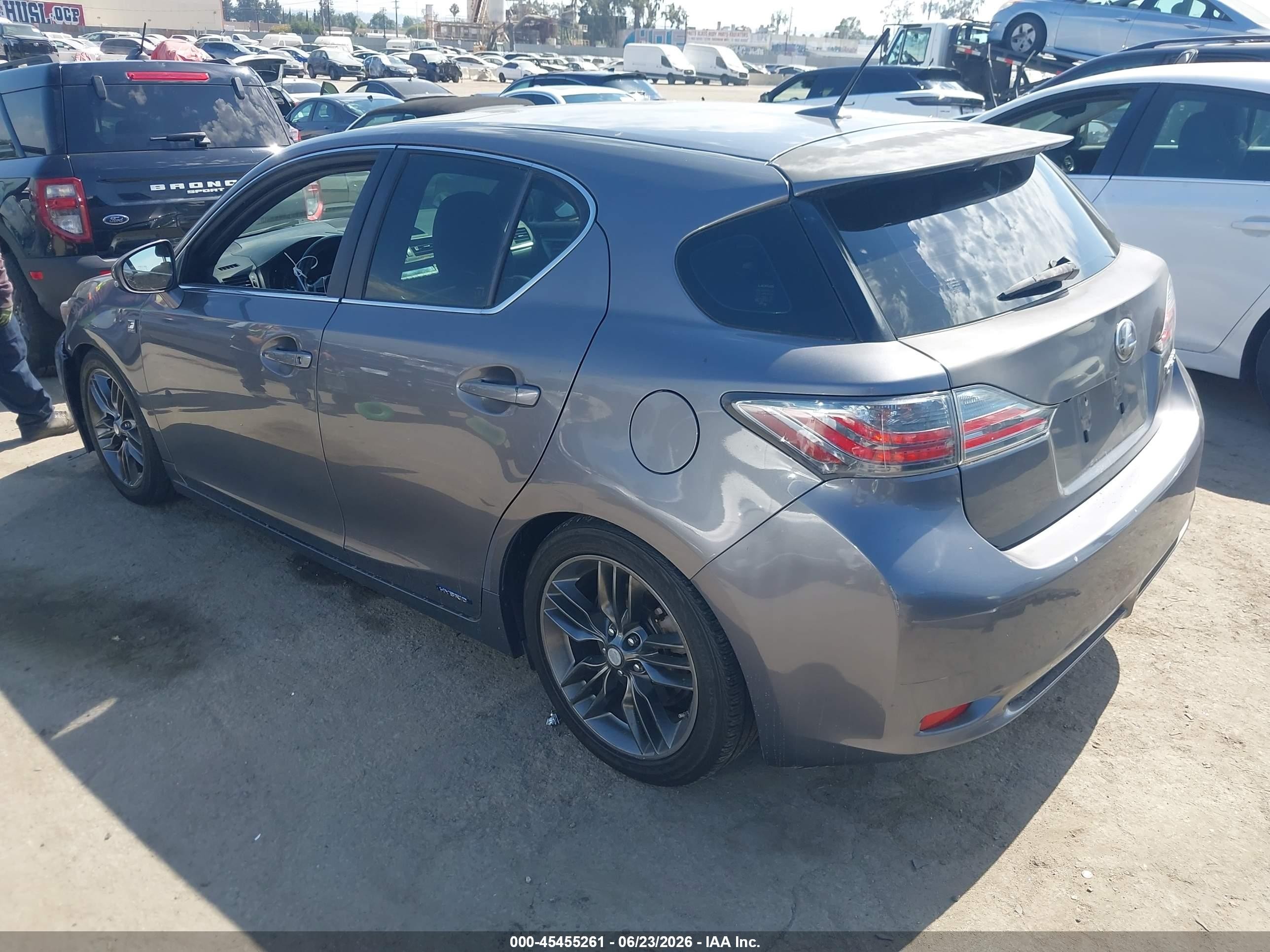 2012 Lexus Ct 200h Premium Gray vin: JTHKD5BH6C2049739