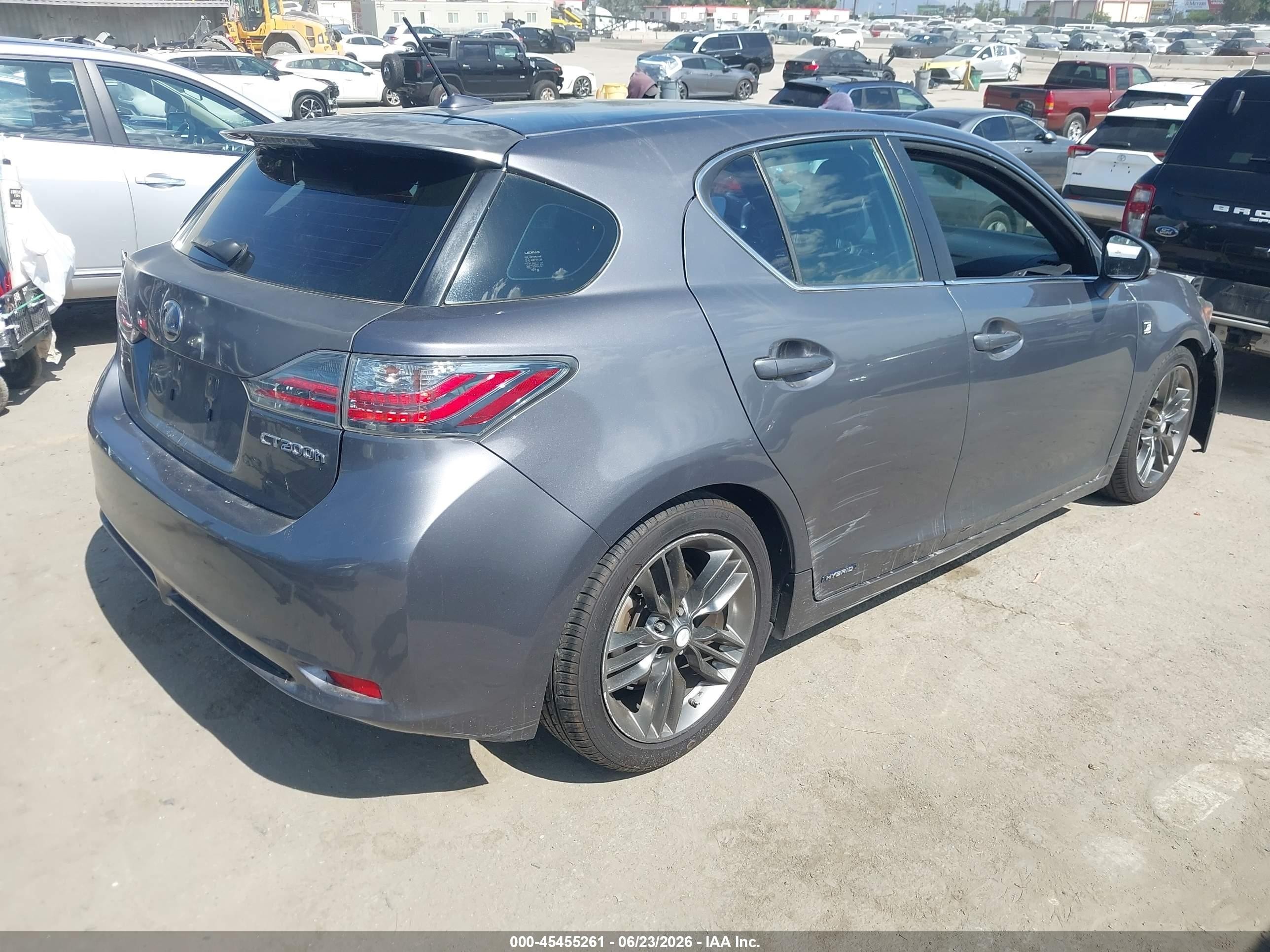 2012 Lexus Ct 200h Premium Gray vin: JTHKD5BH6C2049739