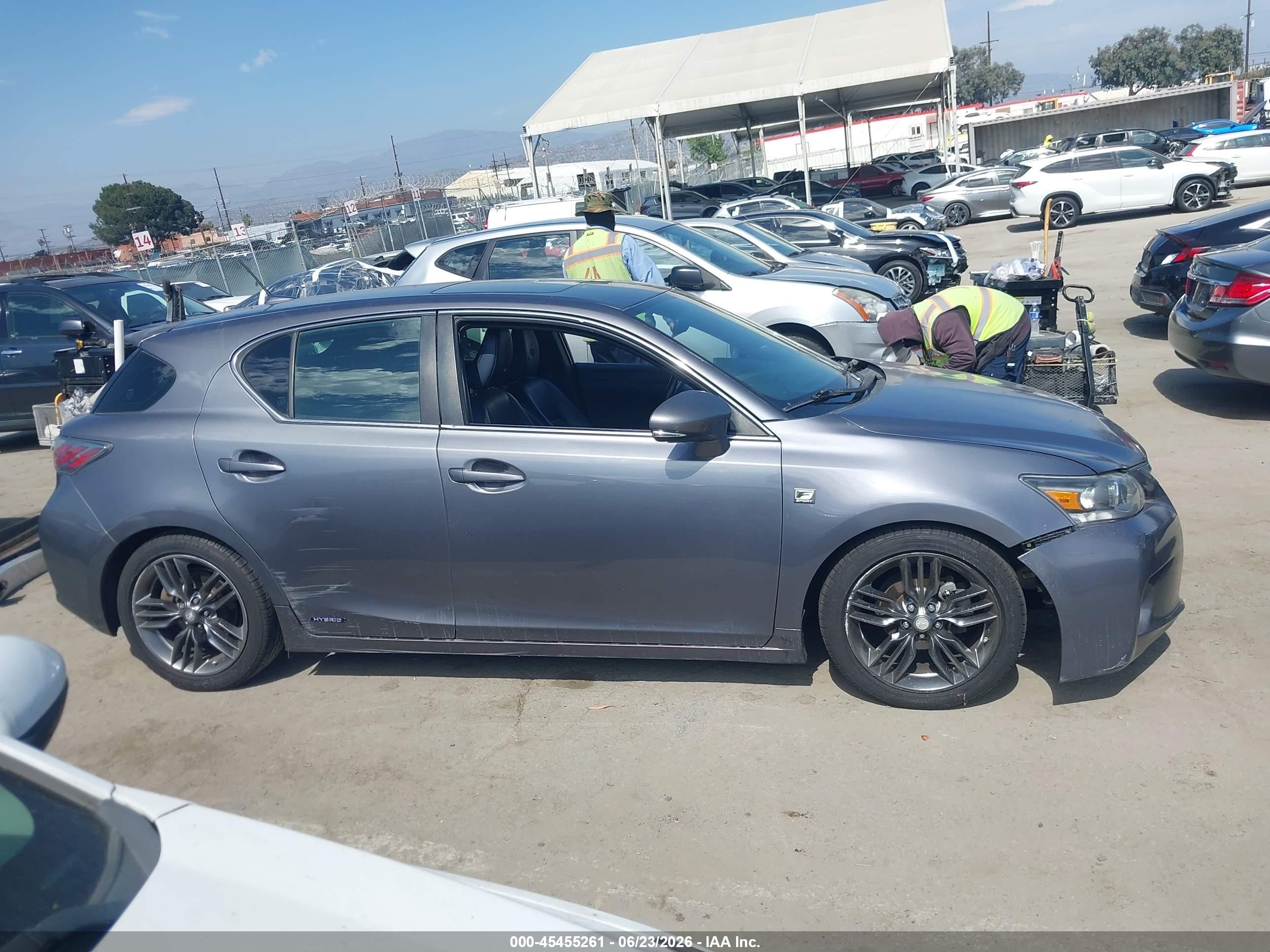 2012 Lexus Ct 200h Premium Gray vin: JTHKD5BH6C2049739