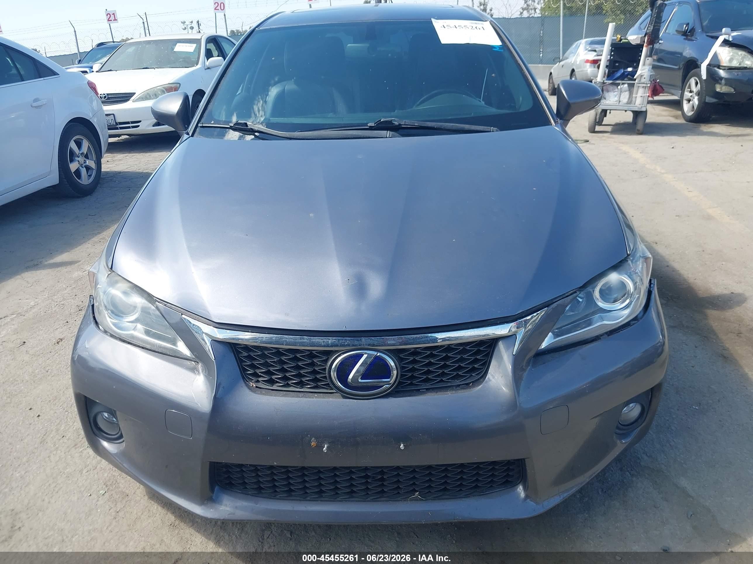 2012 Lexus Ct 200h Premium Gray vin: JTHKD5BH6C2049739