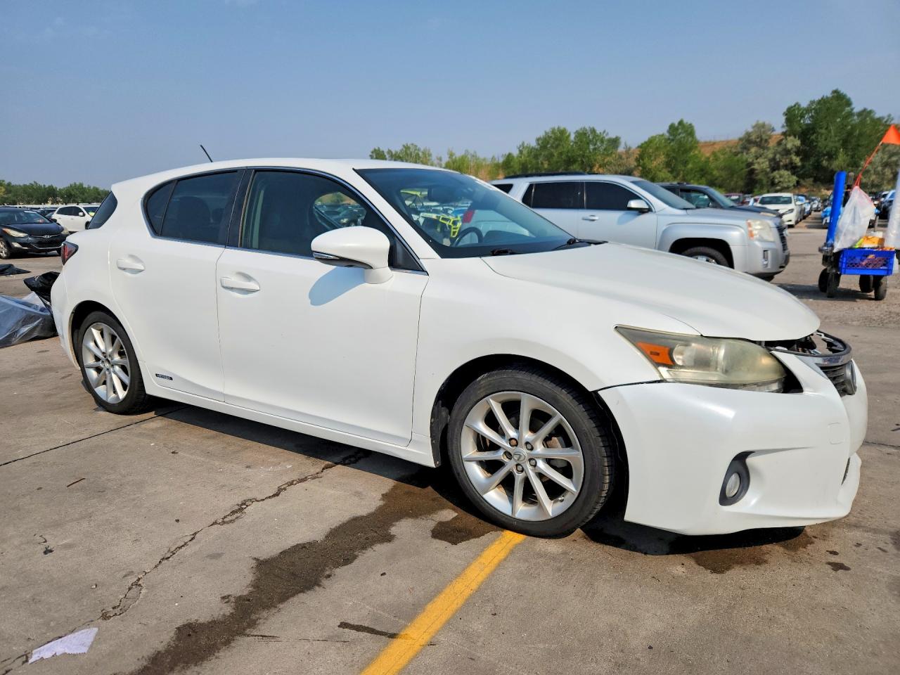 2012 Lexus Ct 200 White vin: JTHKD5BH6C2087245