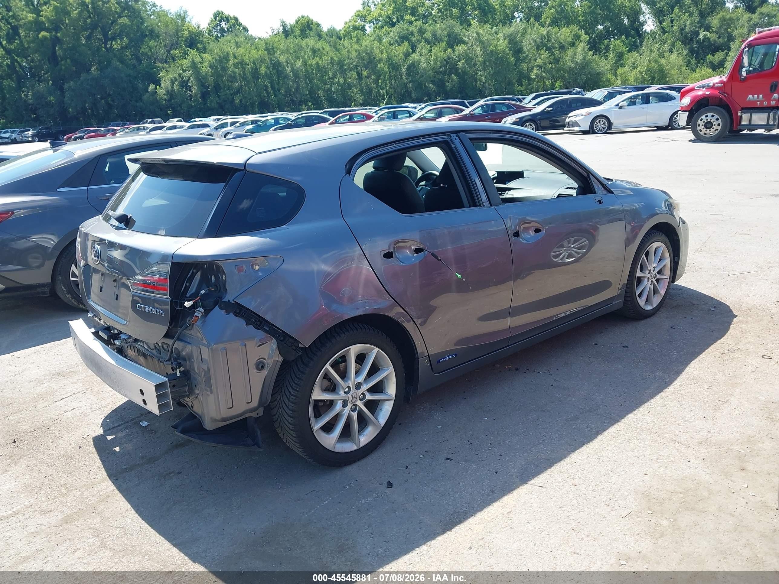 2012 Lexus Ct 200h Premium Gray vin: JTHKD5BH6C2087729