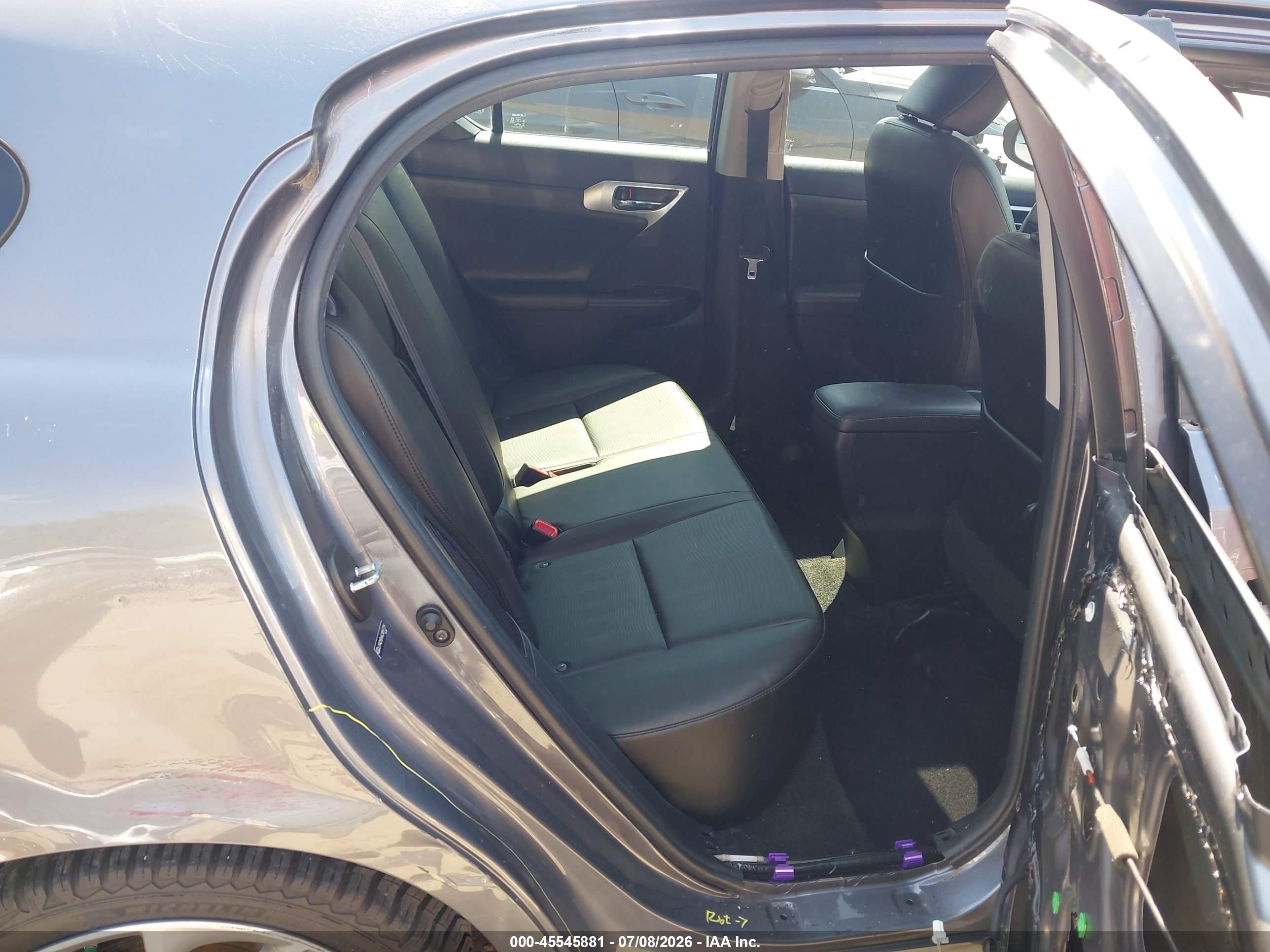 2012 Lexus Ct 200h Premium Gray vin: JTHKD5BH6C2087729